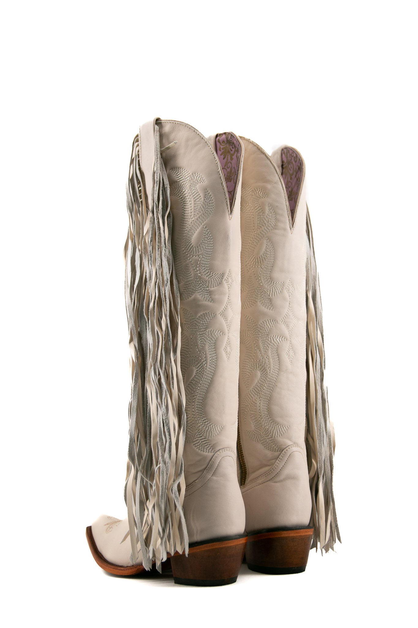 Maite Tall Fringe Snip Toe Cowgirl Boots for Women - Western Style Leather Riding Boots with Decorative Fringe | Perfect for Country Music Festivals, Rodeos & Western Fashion Outfits