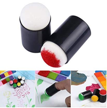 10-Piece Finger Sponge Daubers Set for Stamping, Chalk, Painting - DIY Card Making, Reborn Art & Craft Brushes - Perfect for Ink Pads, Stamping, Finger Painting & Mixed Media Projects
