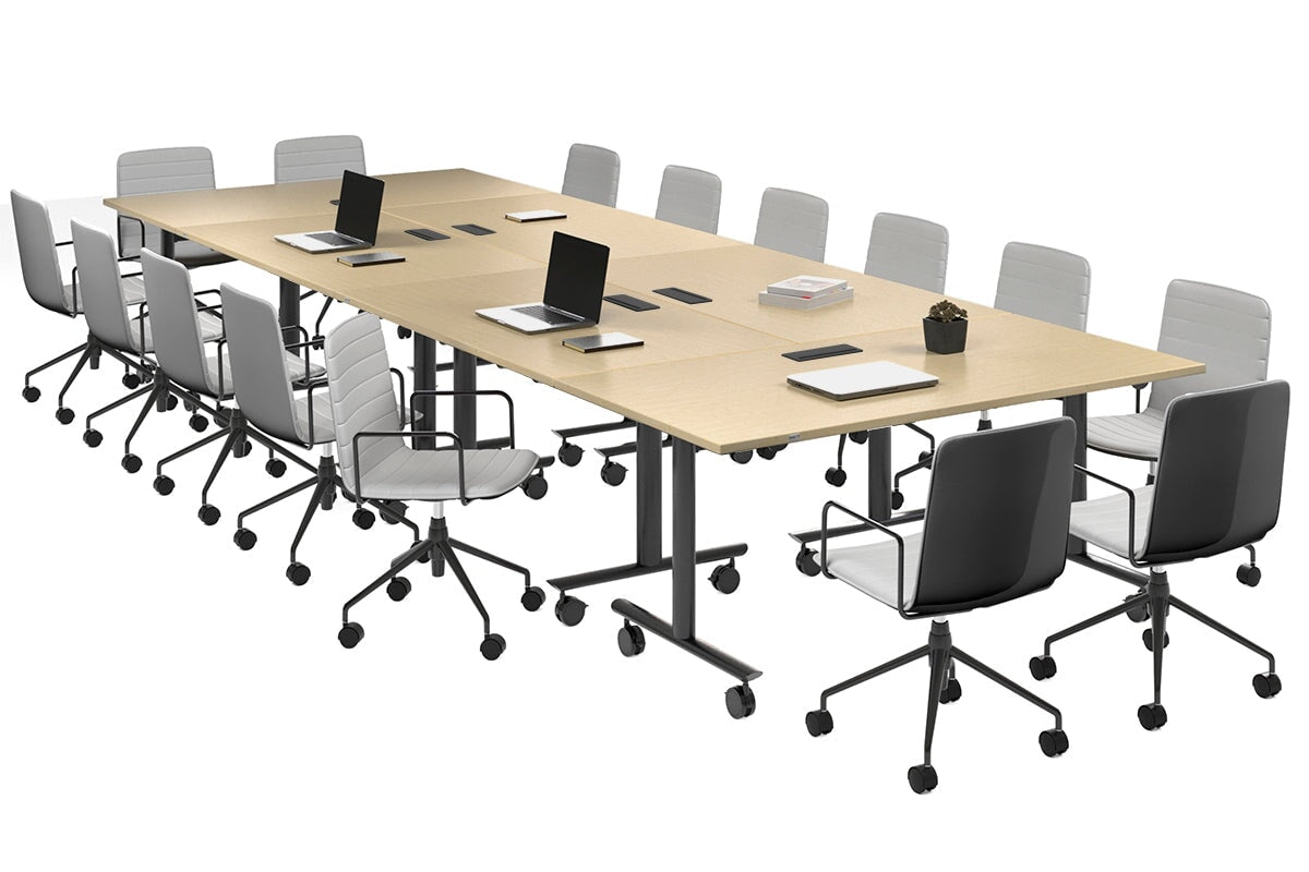 Solana Multi 6-Person Flip Top Folding Table - 4200L x 1400W - Space-Saving Dining & Conference Table for Home, Office & Events