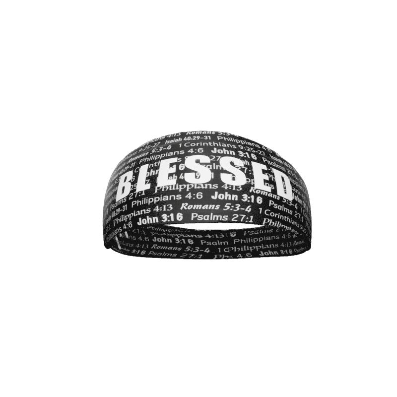 BLESSED Black Headband for Women & Men - Stylish & Comfortable Hair Accessory for Workouts, Yoga, Sports & Everyday Wear