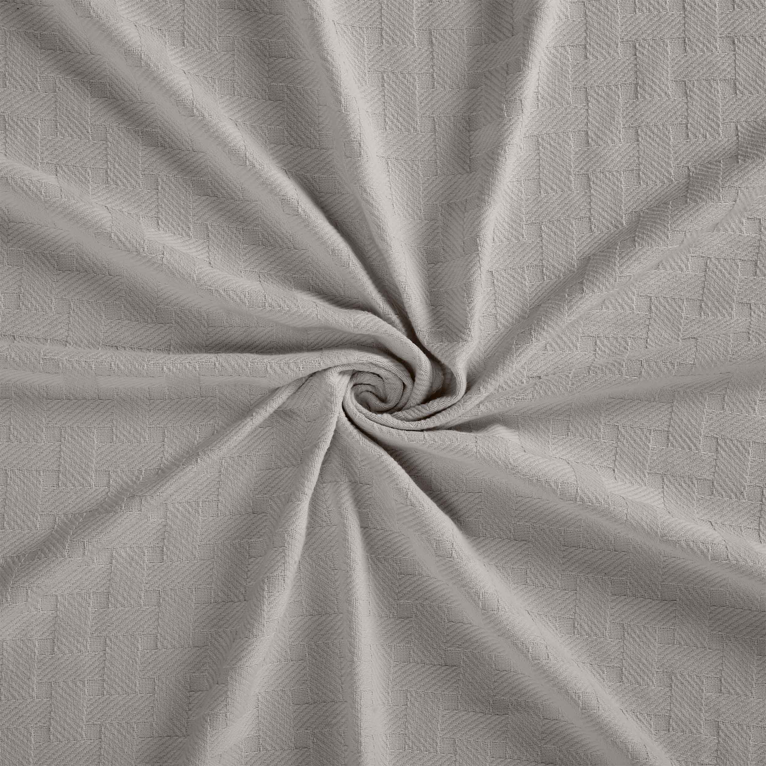 Soft Basketweave All-Season Cotton Bed Blanket & Sofa Throw - Lightweight Breathable Blanket for Bedroom, Living Room, Travel and Outdoor Use
