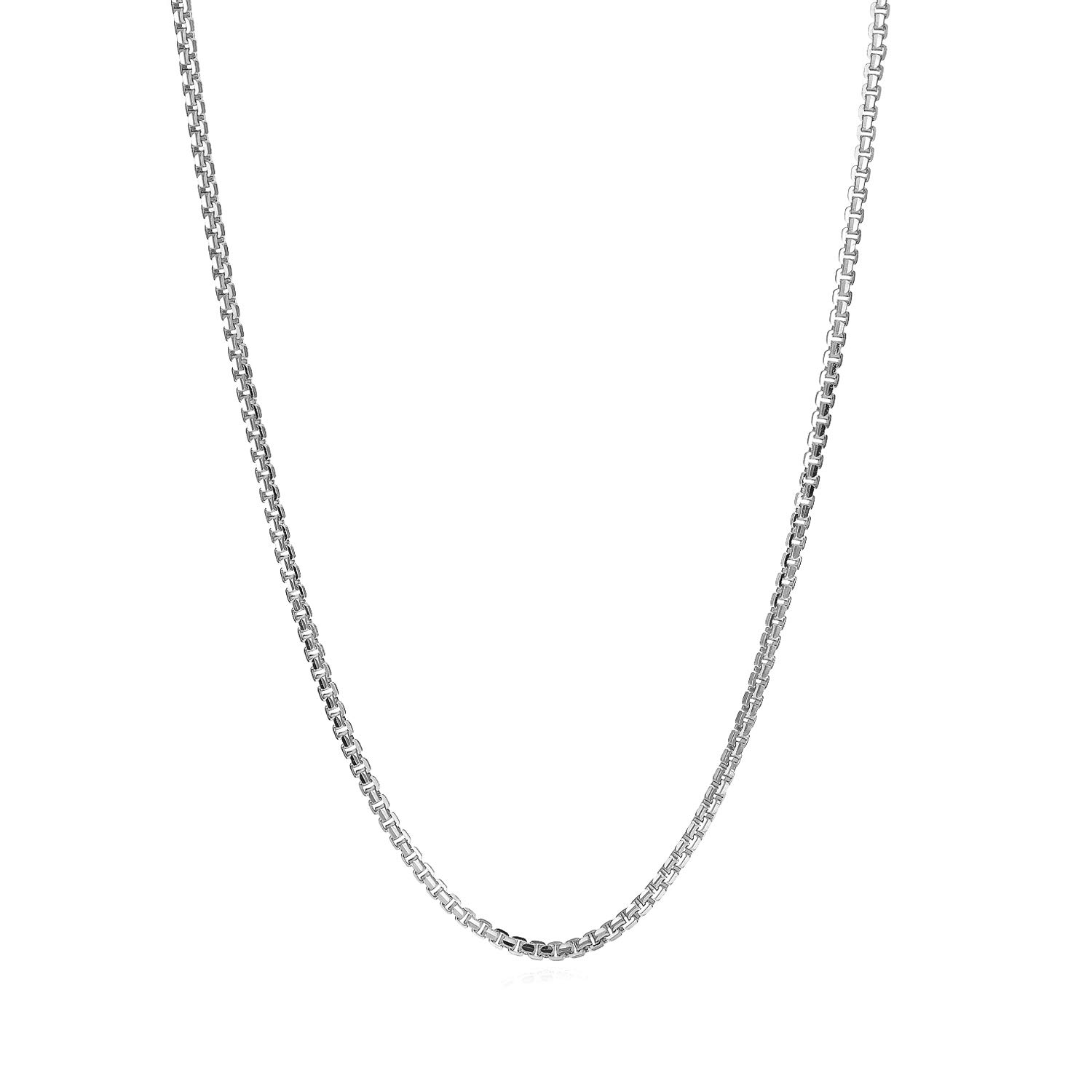 14K Solid Gold Box Link Chain Necklace - 0.9mm Yellow or White Gold Box Chain with Lobster Claw Clasp | Elegant Jewelry Gift for Women, Wife, Girlfriend | Perfect for Christmas, Anniversary, Birthday & Everyday Wear