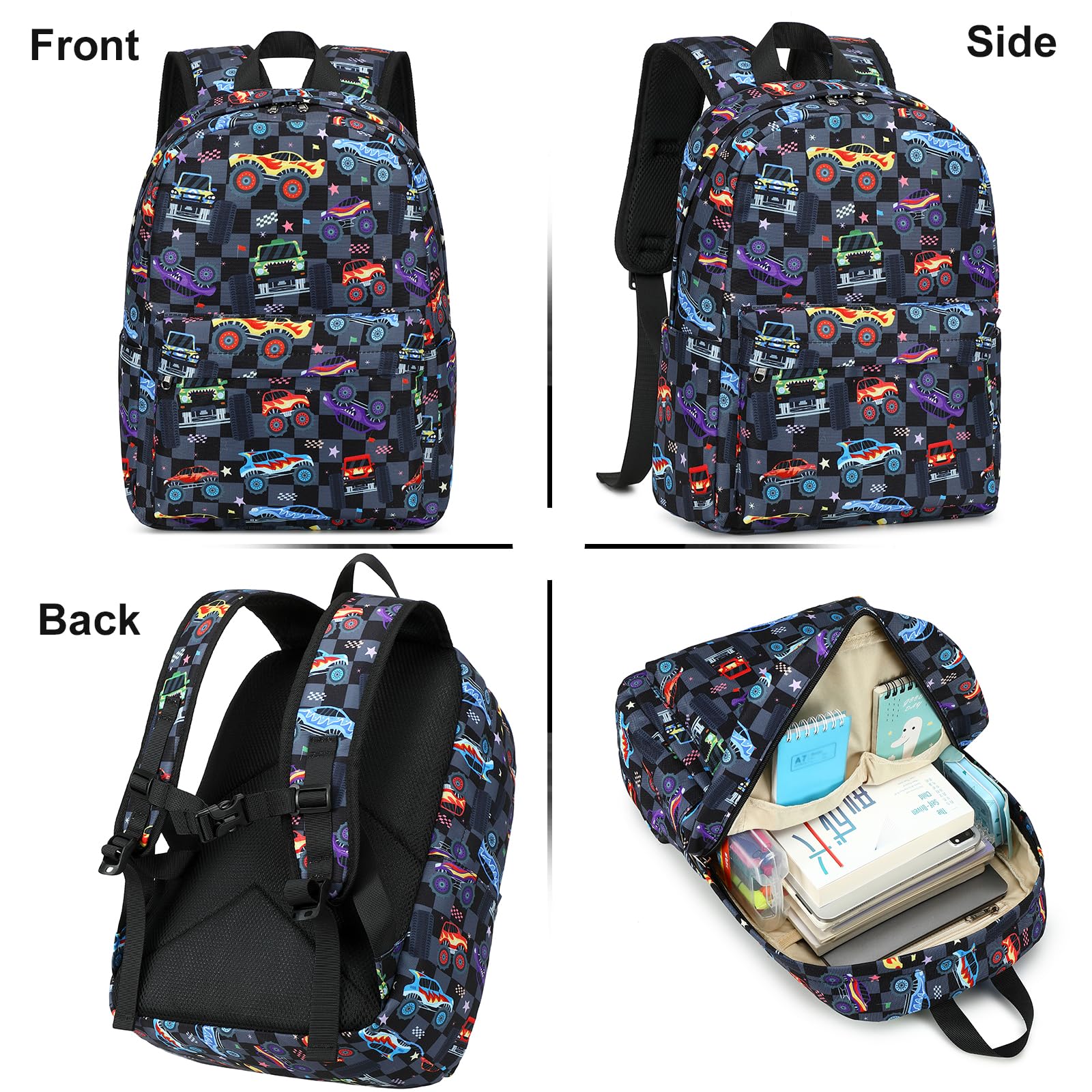 Bluboon Kids Backpack for Preschool & Kindergarten - Lightweight School Book Bag with Lunch Box for Boys & Girls - Perfect for Elementary Students, Daycare, Travel & Outdoor Activities