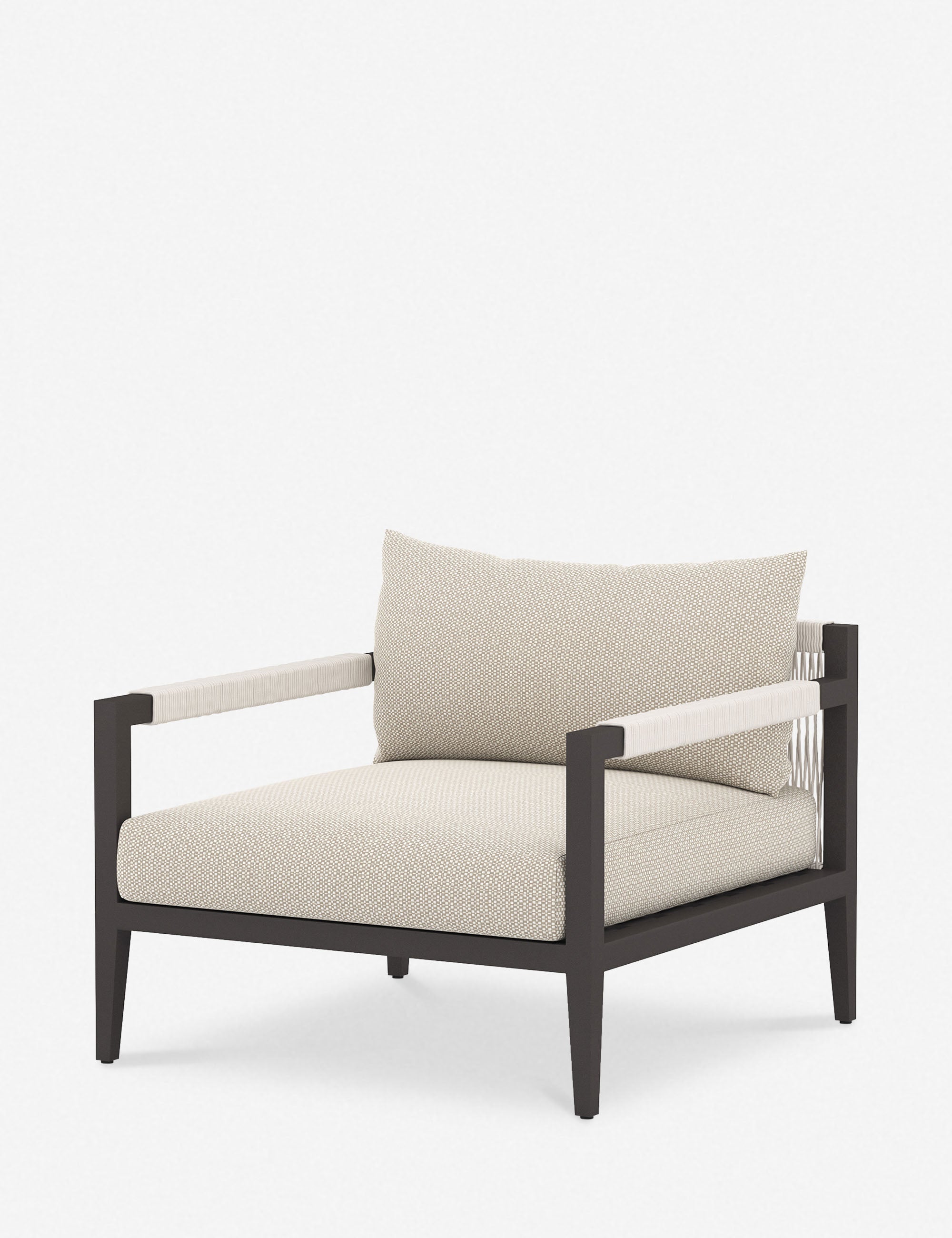 Cadenza Indoor Outdoor Accent Chair - Weather-Resistant Patio Lounge Chair for Garden, Poolside & Balcony - Modern Wicker Furniture with Cushions