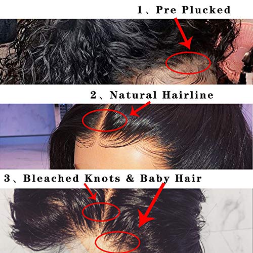 13x4 HD Transparent Lace Front Human Hair Wig - Deep Wave Curly Brazilian Virgin Hair, Pre Plucked with Baby Hair & Bleached Knots, Glueless, 150 Density, 20 Inch | Natural Look for Daily Wear, Parties & Special Occasions