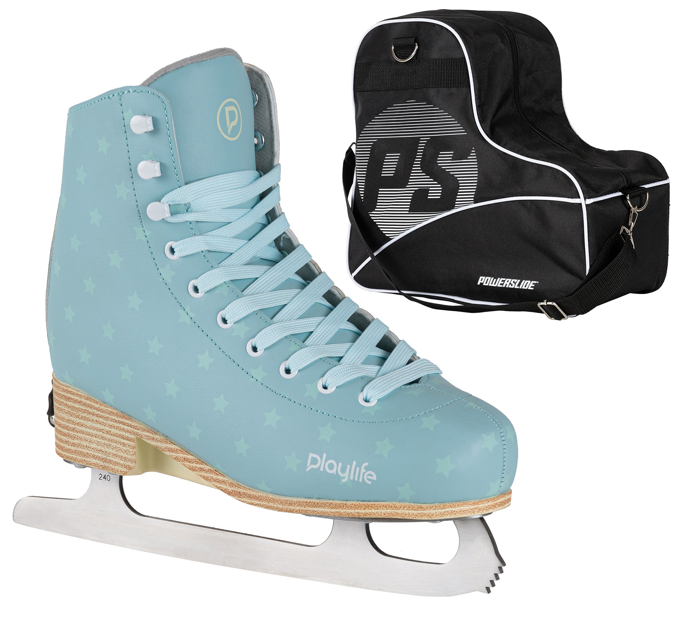 Premium Blue Sky Adjustable Ice Skate Bag Bundle - Perfect for Hockey, Figure Skating & Travel Gear Storage
