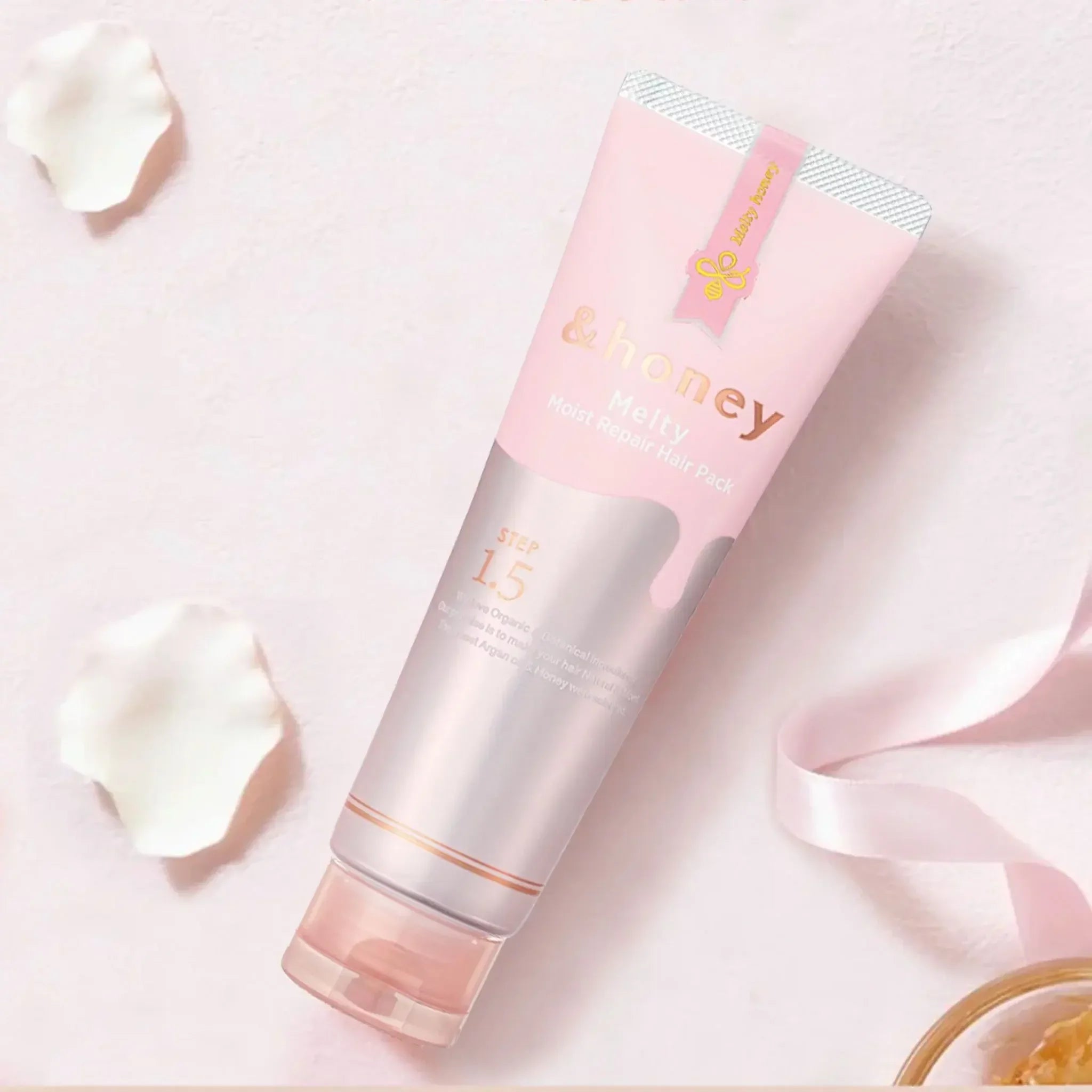 Honey Melty Moist Repair Hair Pack 1.5 - Japanese Deep Conditioning Hair Mask with Honey (130g) for Dry, Damaged Hair - At-Home Hair Treatment for Shiny, Soft Locks
