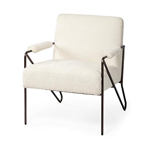Mercana Vicunya Cream Upholstered Chair - Modern Accent Chair for Living Room, Bedroom, or Office Decor
