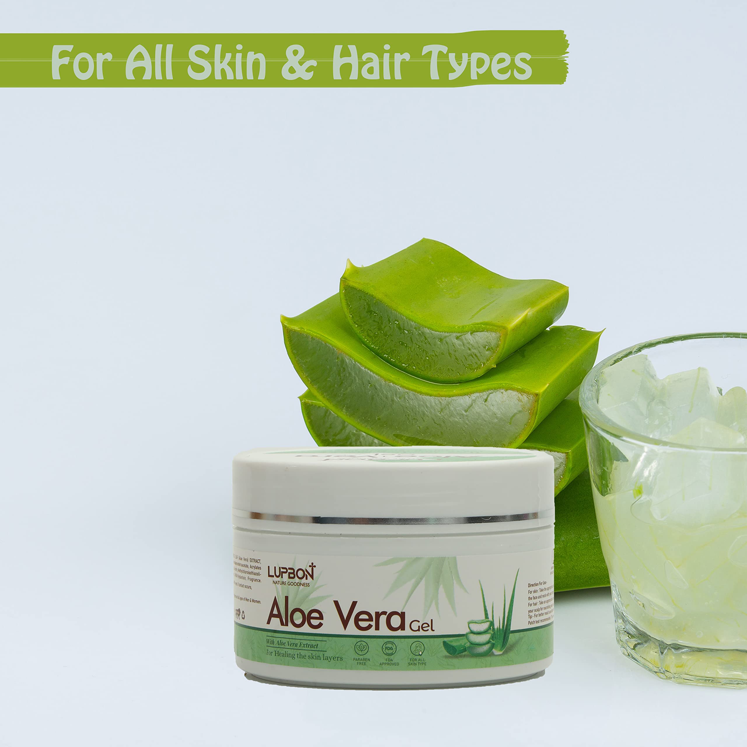 Organic Aloe Vera Gel 100g - 100% Pure Natural Soothing Moisturizer for Sunburn, Skin Care & Hair Hydration - Perfect for After Sun Care, Face & Body Moisturizing