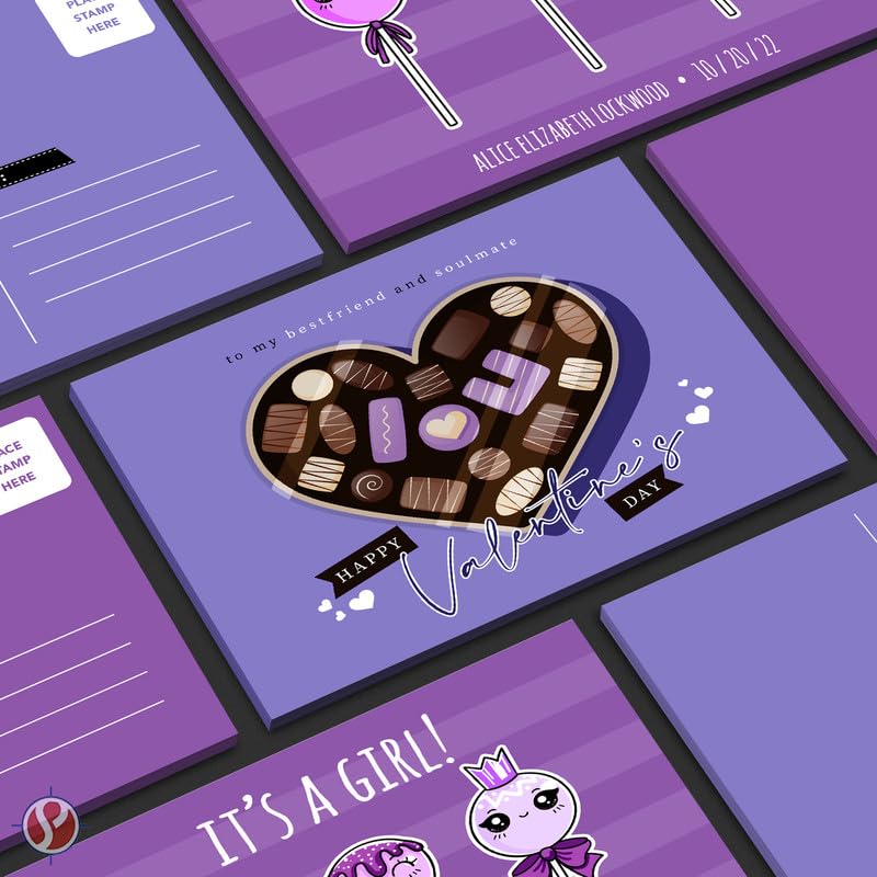 Premium Purple Card Stock Paper - 65lb Thick, Acid & Lignin Free | 50 Sheets per Pack (11