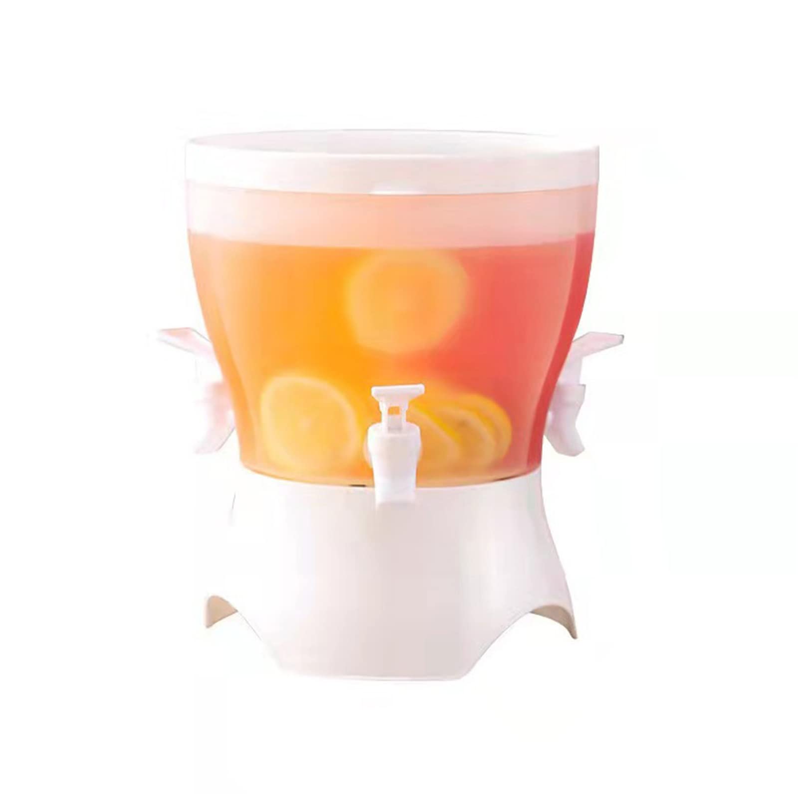 360° Rotating Plastic Beverage Dispenser - Cold Drink Pitcher for Water, Juice, Iced Tea, Lemonade - Perfect for Refrigerator, Parties, Picnics & Outdoor Events