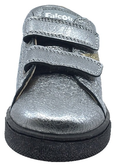 Falcotto Toddler Sneakers for Boys & Girls - Venus Star Tennis Shoes in Silver (Acciaio 0q02) | Comfortable Kids' Shoes for Playground, School & Daily Wear