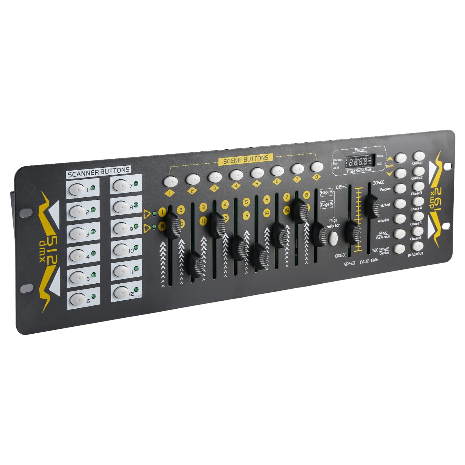 192-Channel DMX512 Lighting Controller for DJ & Stage Lights - Professional DMX Console with XLR Cables | Perfect for Nightclubs, Concerts, and Live Events