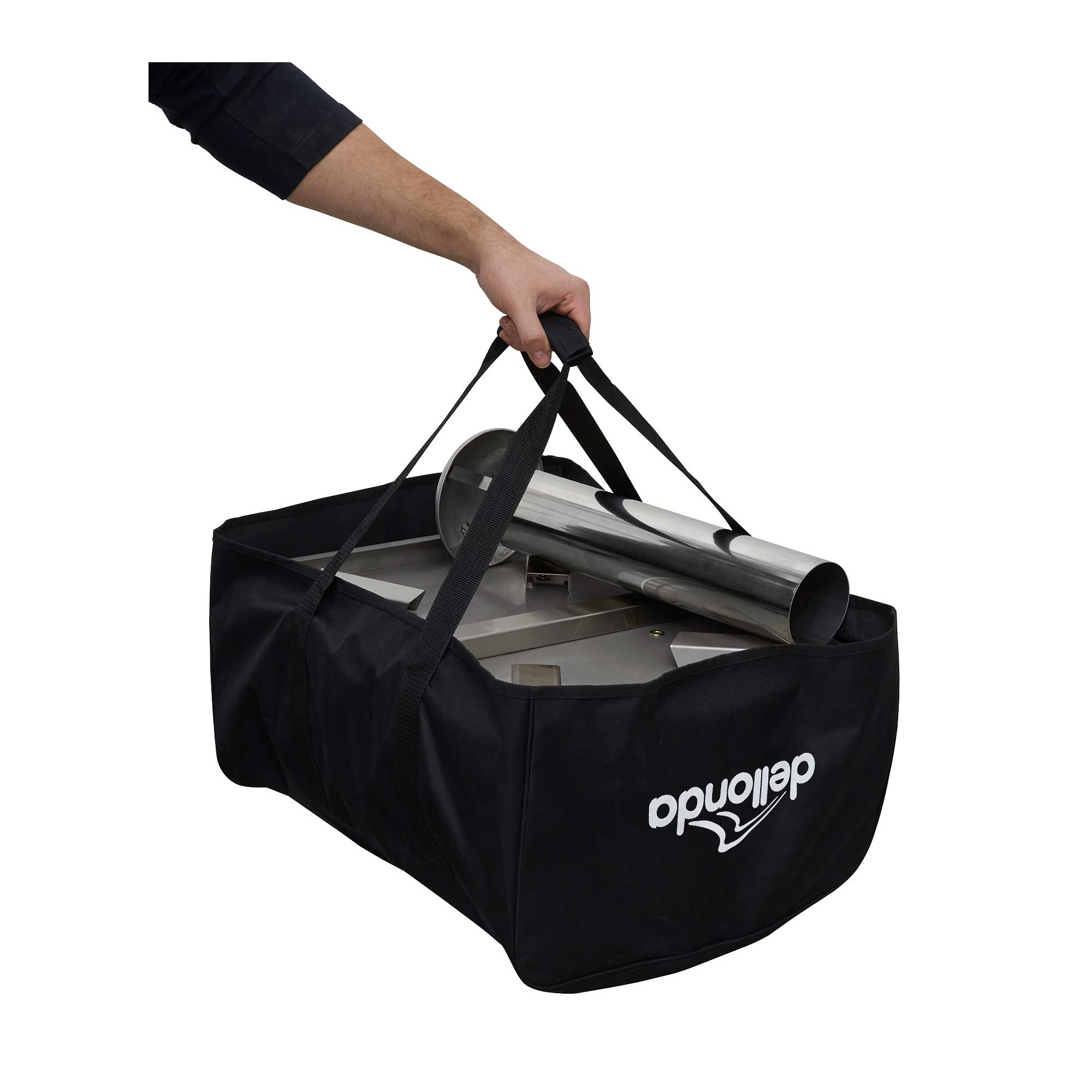 Portable Wood Fired Stainless Steel Pizza Oven with Cover, Carry Bag & Trolley - Outdoor Cooking, Camping, Backyard BBQ & Picnics - DG259