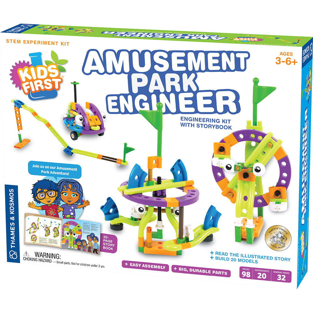 Kids First Amusement Park Engineer STEM Building Kit - Educational Toy for Children Ages 5+ | Perfect for Birthday Gifts & Classroom STEM Activities