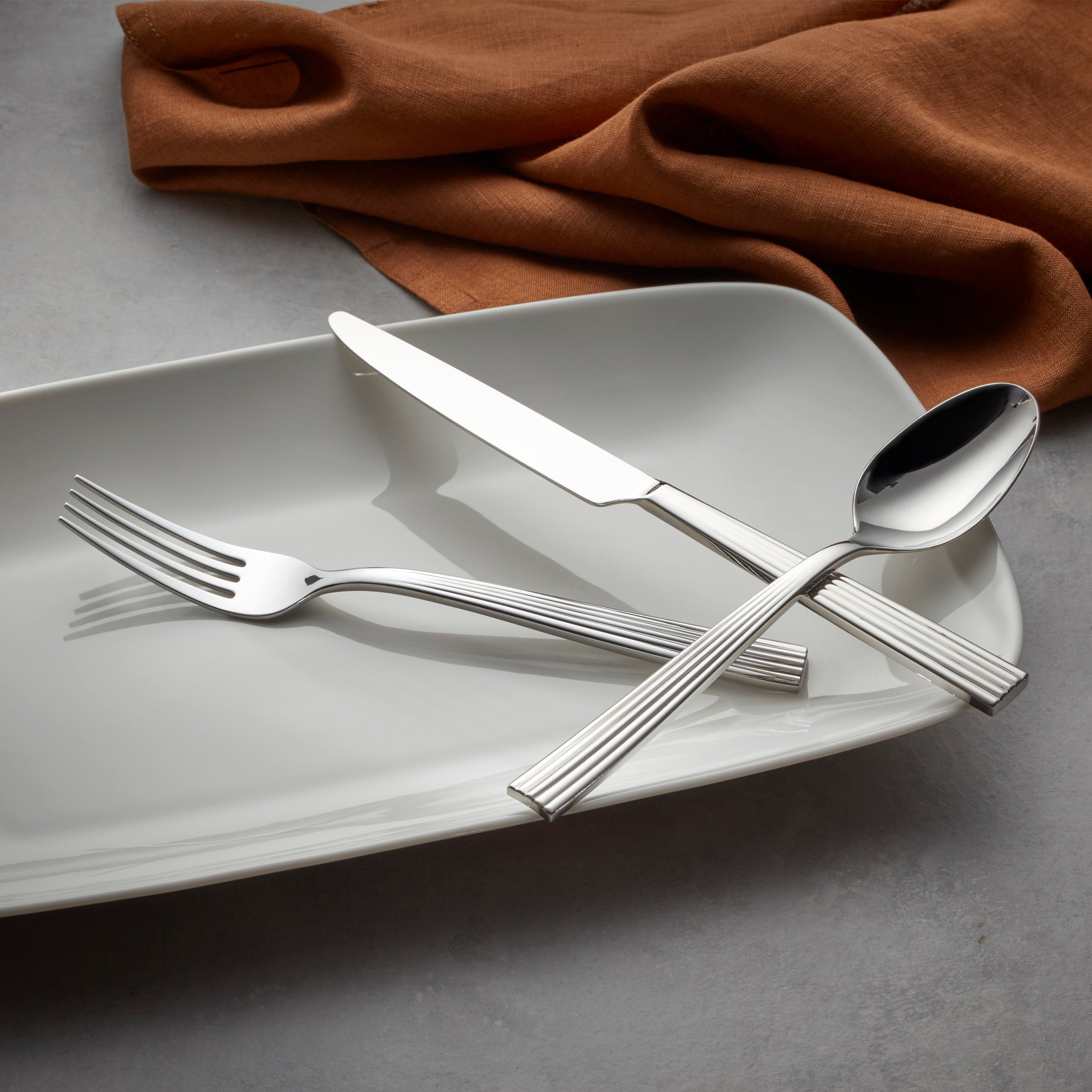 Kennedy 20-Piece Stainless Steel Flatware Set - Elegant Silverware for Dining, Kitchen & Entertaining - Perfect for Dinner Parties, Weddings & Everyday Use
