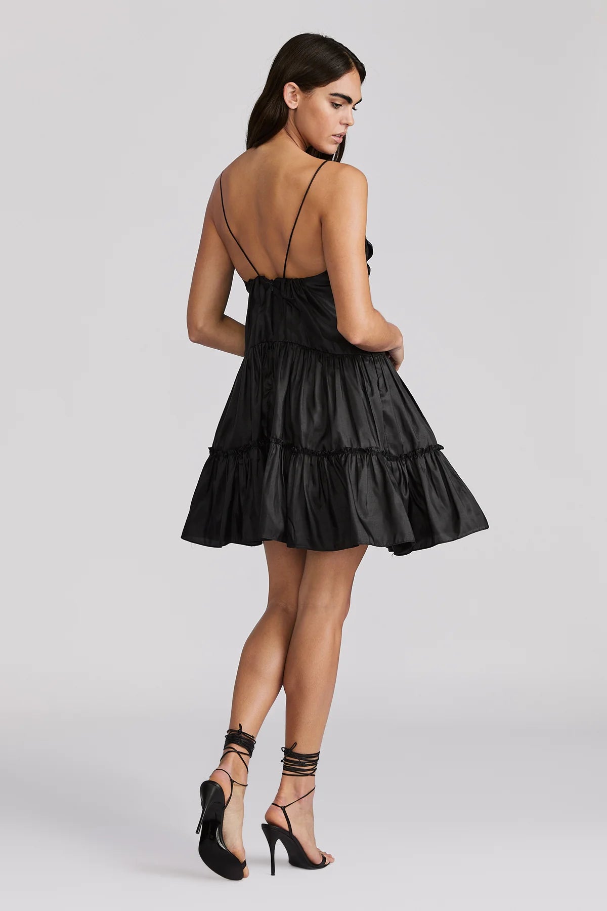 Elegant Black Floral Applique Dress for Women - Perfect for Weddings, Parties & Special Occasions