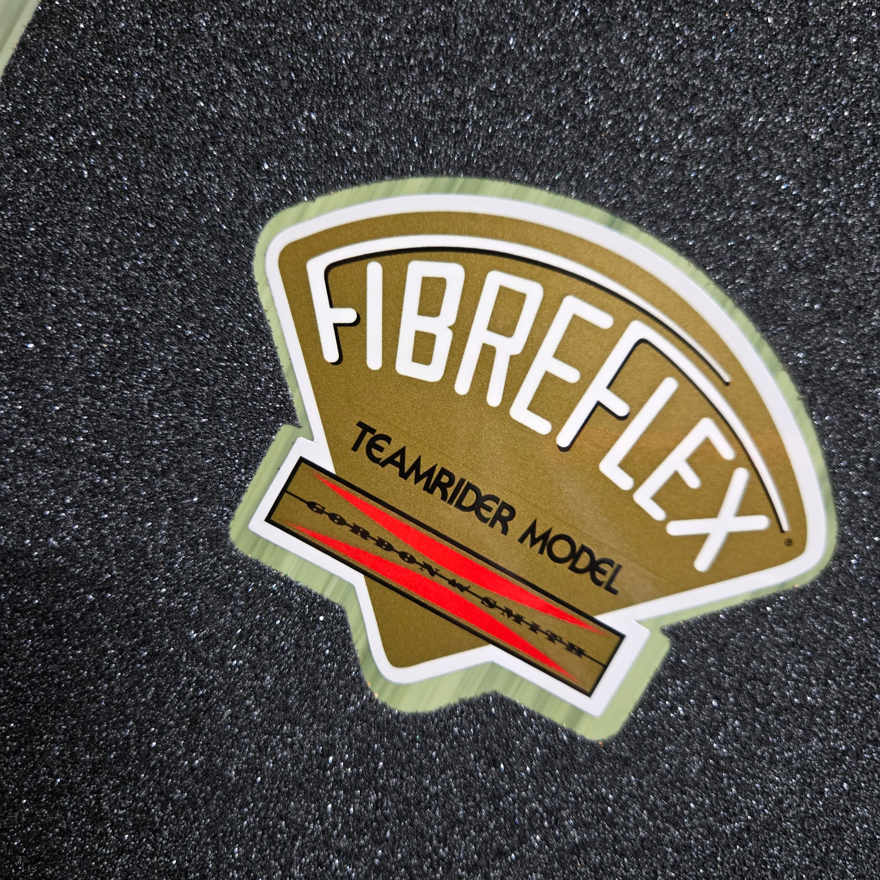 G&S Gordon and Smith Fibreflex TEAMRIDER Surfboard - Green Abstract Design - Perfect for Professional Surfing & Wave Riding