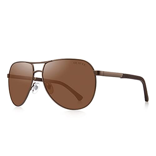 OLIEYE Men's Classic Rectangle Polarized Sunglasses - HD UV400 Protection, TR90 Frame for Driving & Outdoor Activities | Perfect for Beach, Travel, and Sports