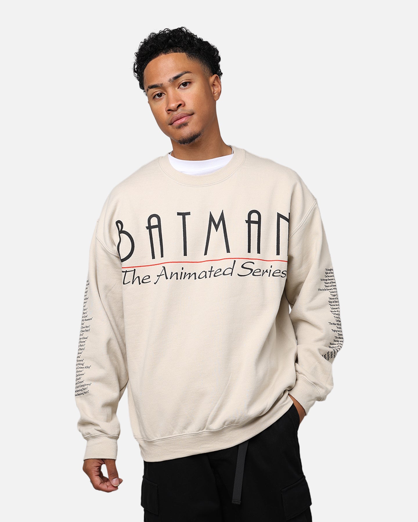 American Thrift X DC Batman The Animated Series Graphic Crewneck Sweatshirt - Casual Vintage Superhero Hoodie for Men & Women - Perfect for Comic Con, Cosplay & Everyday Wear