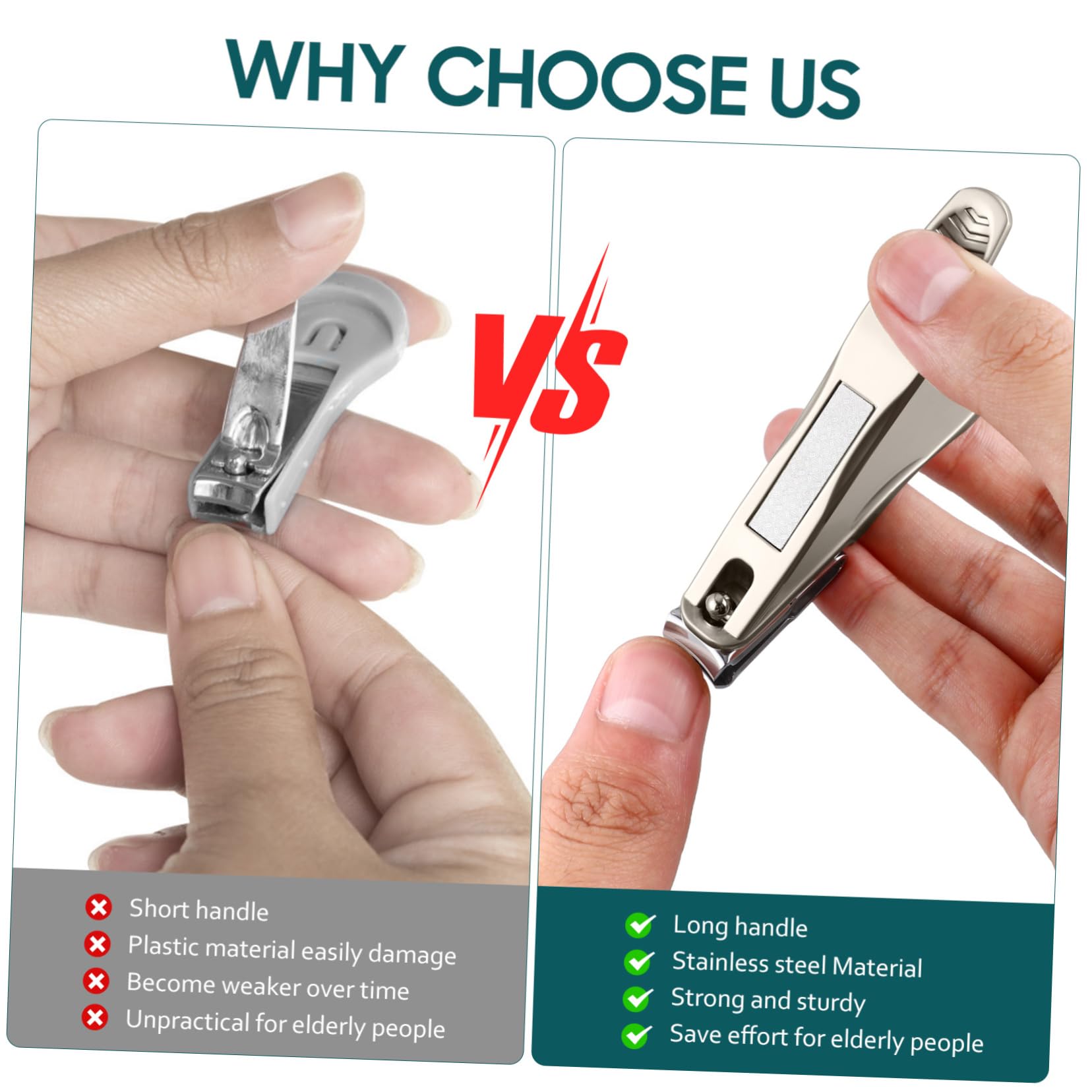 FRCOLOR 360° Rotating Nail Clipper for Men & Women - Professional Manicure & Pedicure Trimmer with Leather Cover - Perfect for Home, Travel, and Salon Use