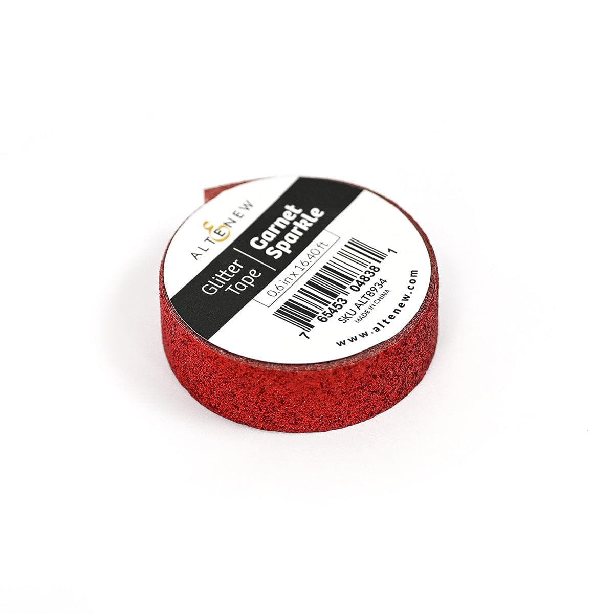 Garnet Sparkle Glitter Tape - Self-Adhesive Decorative Washi Tape for Scrapbooking, DIY Crafts, Gift Wrapping & Home Decor