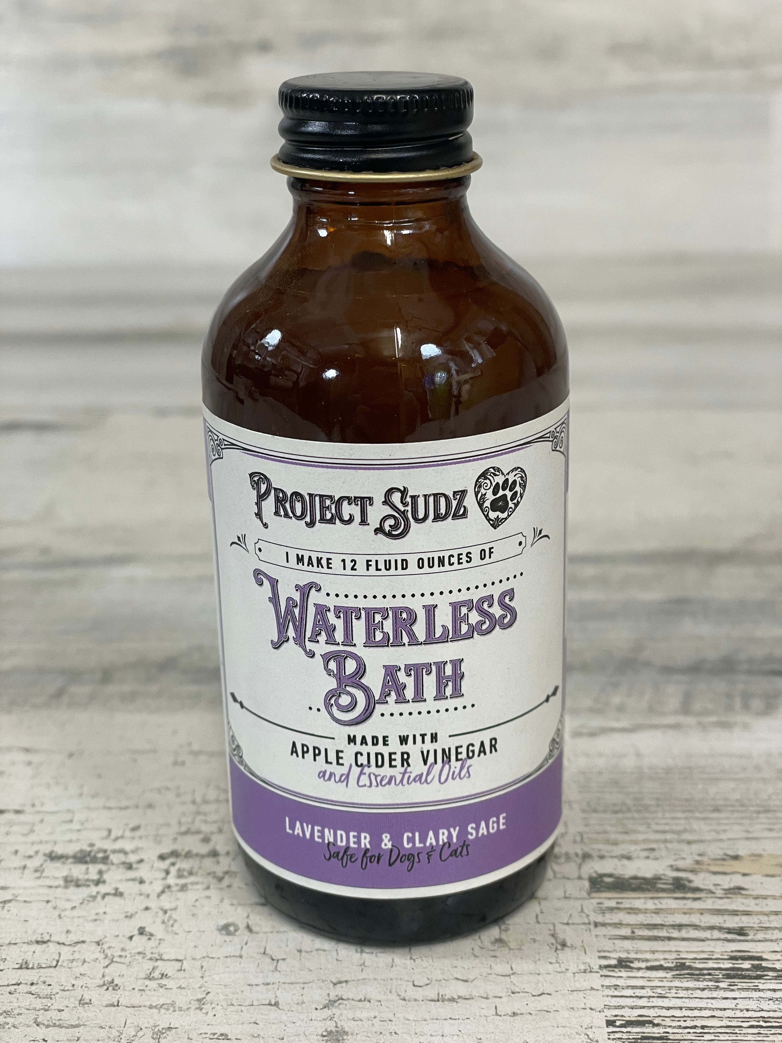 Project Sudz Lavender & Sage Waterless Bath Wipes - Natural, Hypoallergenic & Moisturizing for Camping, Travel & Post-Workout Refreshment