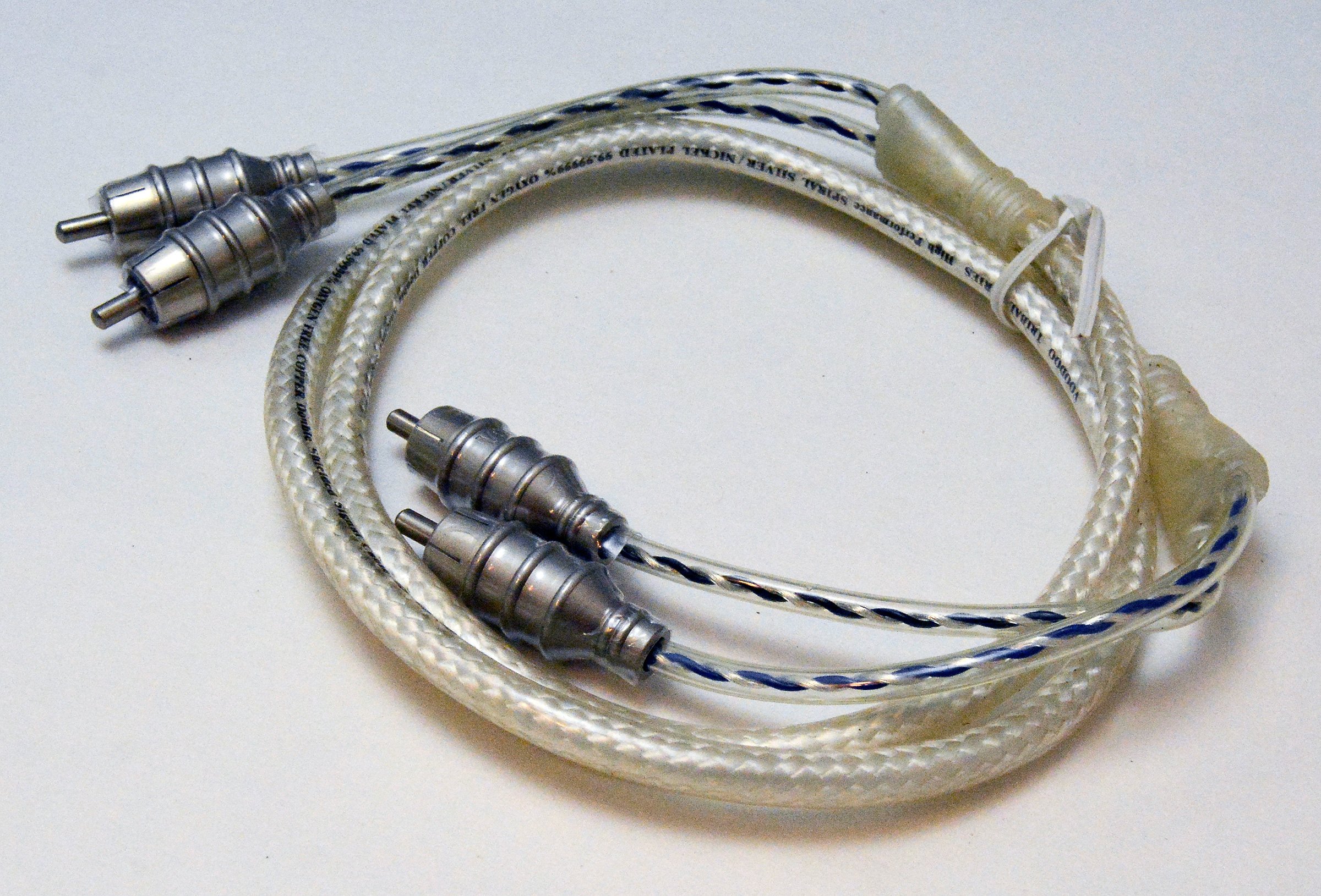 Premium VOODOO RCA 1.6ft/0.5m Audio Cable - Oxygen-Free Copper (OFC) for Crystal Clear Sound - Perfect for Home Theater, Hi-Fi Systems & Studio Equipment
