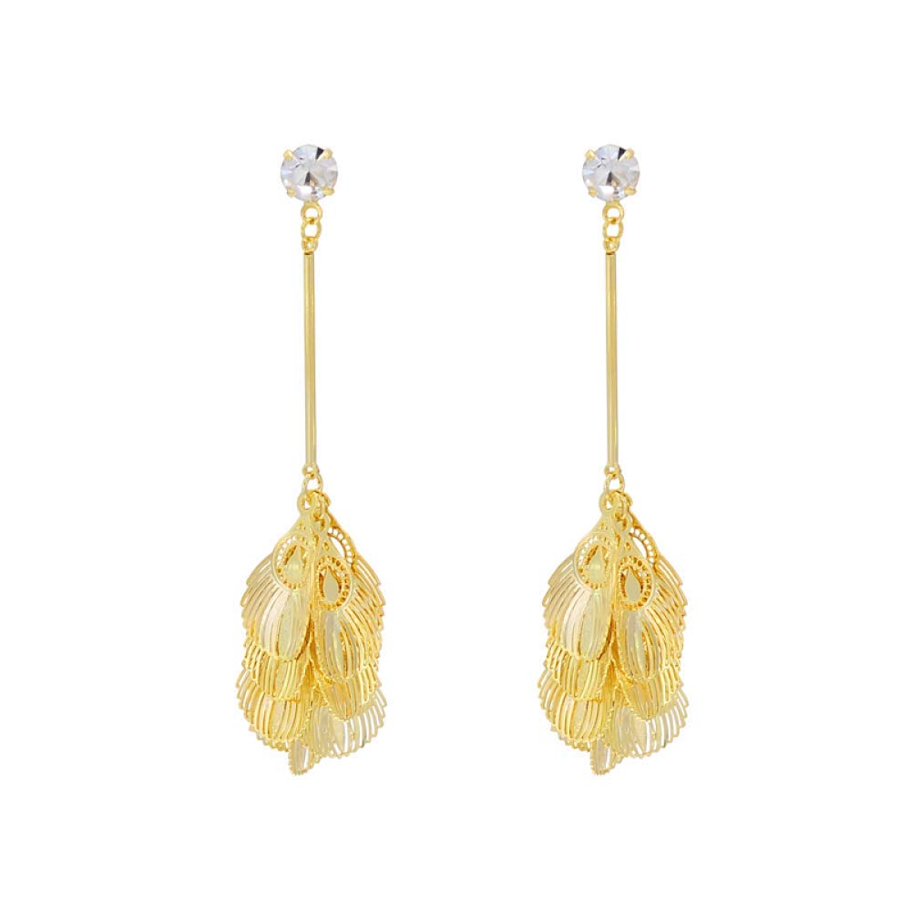 925 Sterling Silver Peacock Hollow Stud Earrings for Women - Fashionable & Elegant Long Drop Earrings - Perfect for Funerals, Pet Memorials & Special Occasions