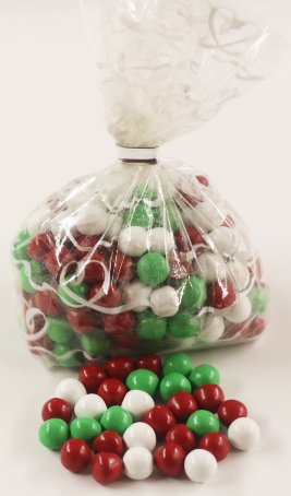 Scott's Cakes Christmas Chocolate Dutch Mints - 8 oz White Heart Bag - Holiday Candy Gifts for Stocking Stuffers, Party Favors & Office Treats