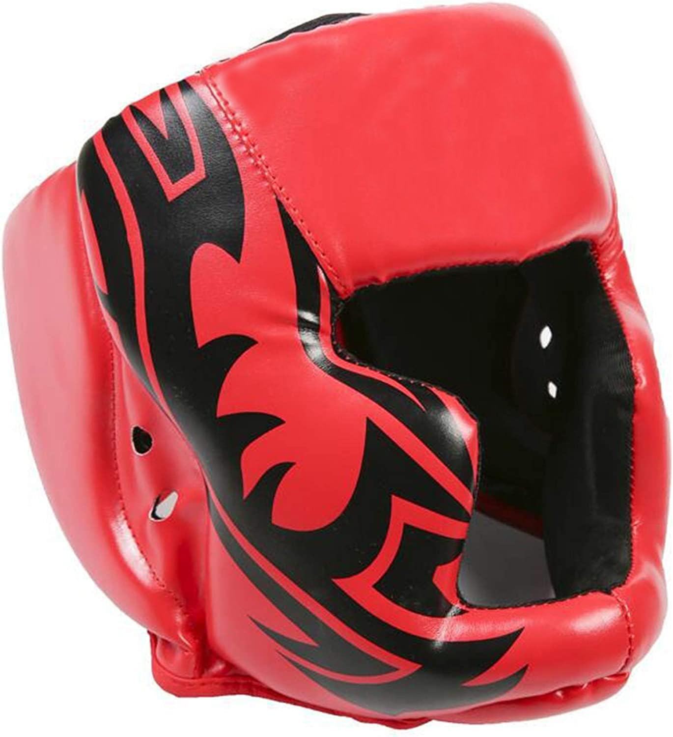 Premium Boxing Headgear for Karate, Grappling, Taekwondo, MMA & Kickboxing - Black/Red (Red) - Protective Training Gear for Sparring & Martial Arts Practice