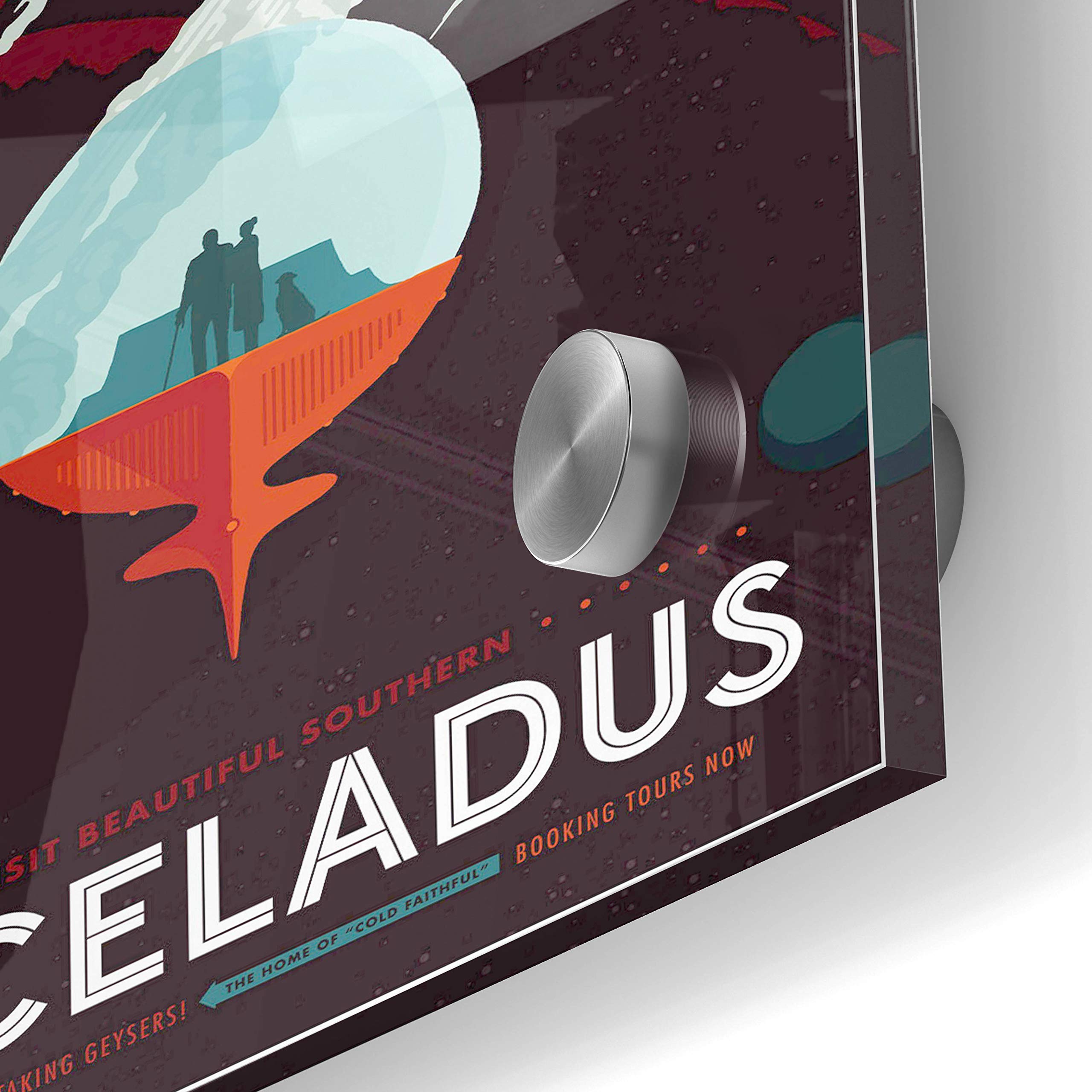 Epic Art 'Visions of the Future: Enceladus' Acrylic Glass Wall Art - 24x36 Inches - Modern Space-Themed Home & Office Decor - Perfect for Living Rooms, Bedrooms & Contemporary Spaces