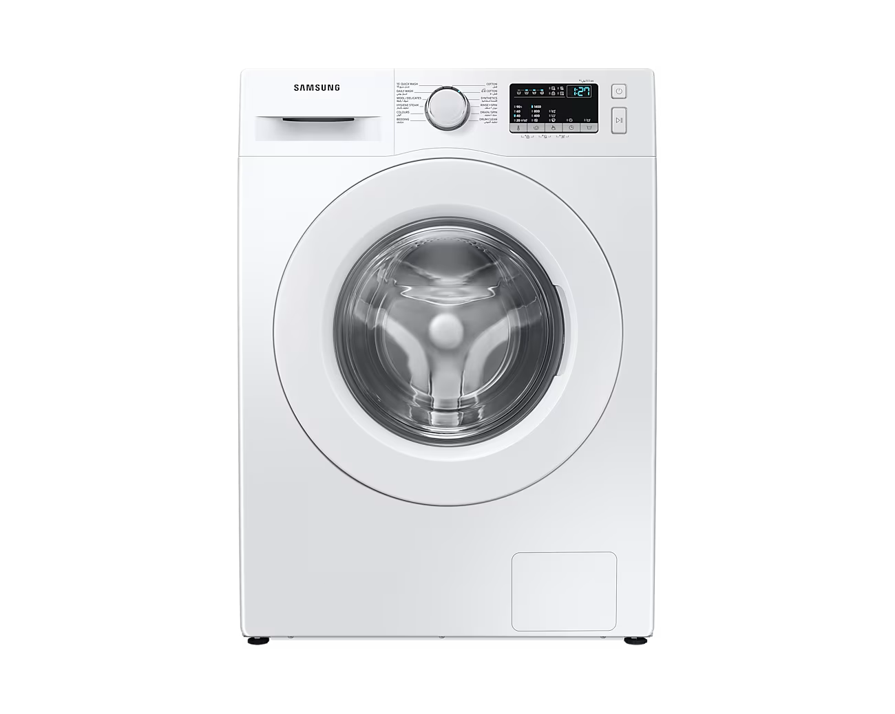 Samsung WW4000T Front Load Washing Machine with Hygiene Steam - Energy Efficient, Large Capacity Laundry for Home & Apartment Use