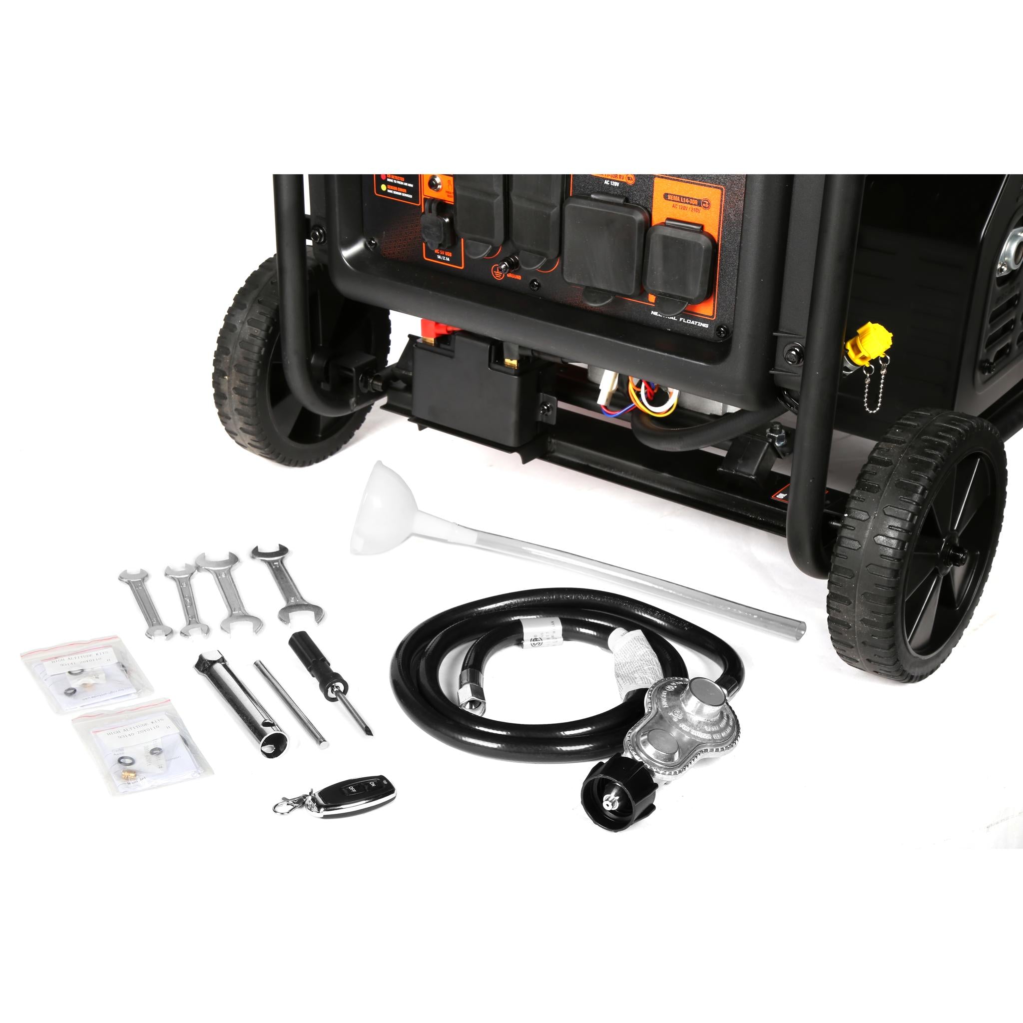 WEN DF875iX 8750-Watt Dual Fuel Inverter Generator with Remote Electric Start - 120V/240V RV Ready, Transfer Switch Compatible, CO Shutdown Sensor - Perfect for Camping, Home Backup Power & Outdoor Events