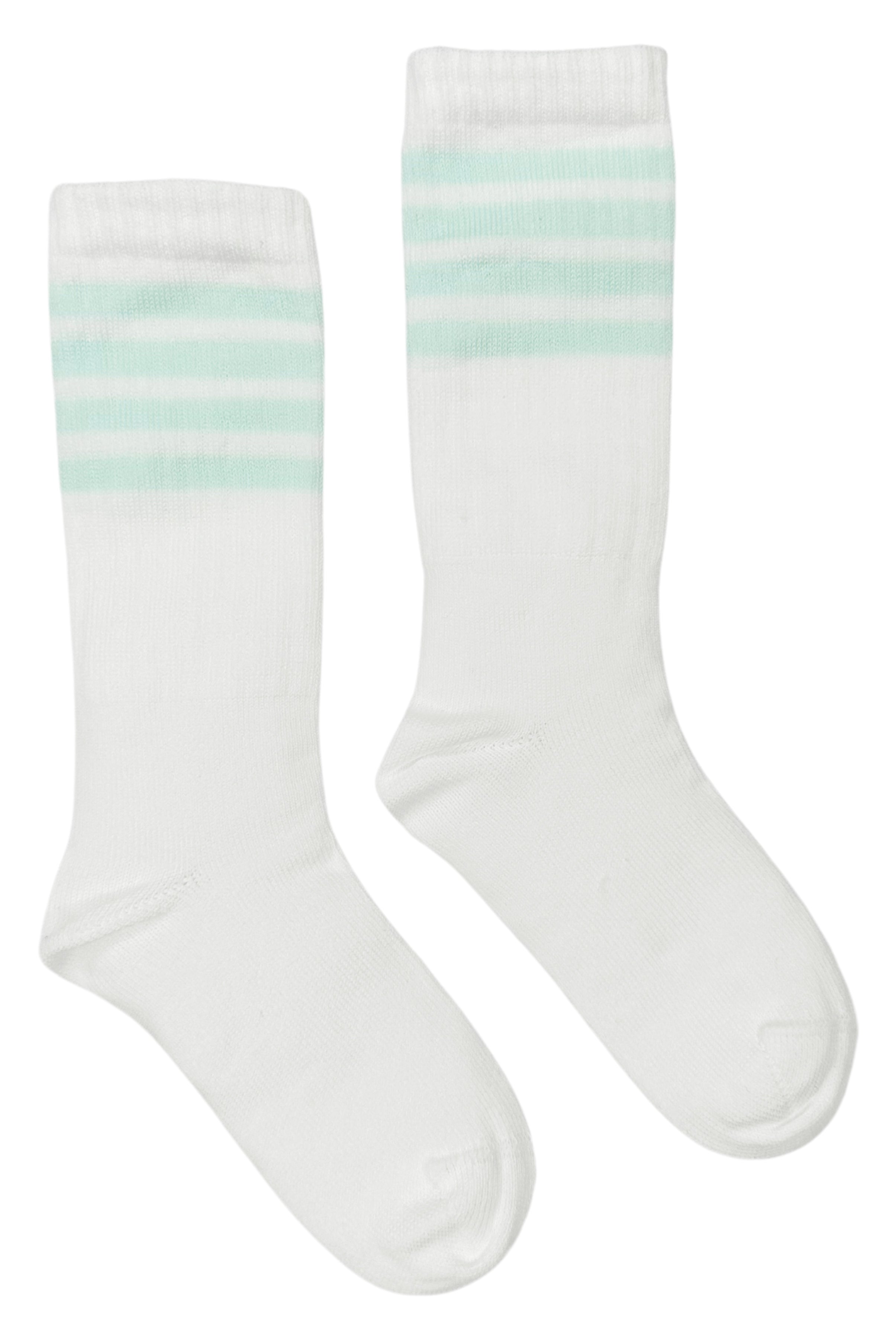 Black Stripe Knee High Sport Socks for Running, Basketball & Workout - Compression Athletic Socks for Men & Women