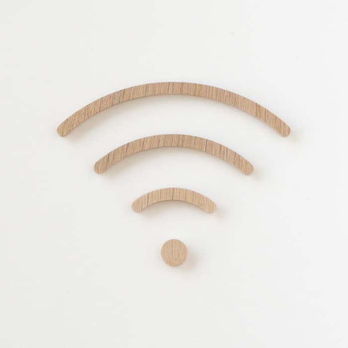 MOHEIM WiFi Sign - White Oak Wooden Wall Decor for Home, Office & Cafe - Perfect for Indoor & Outdoor Use