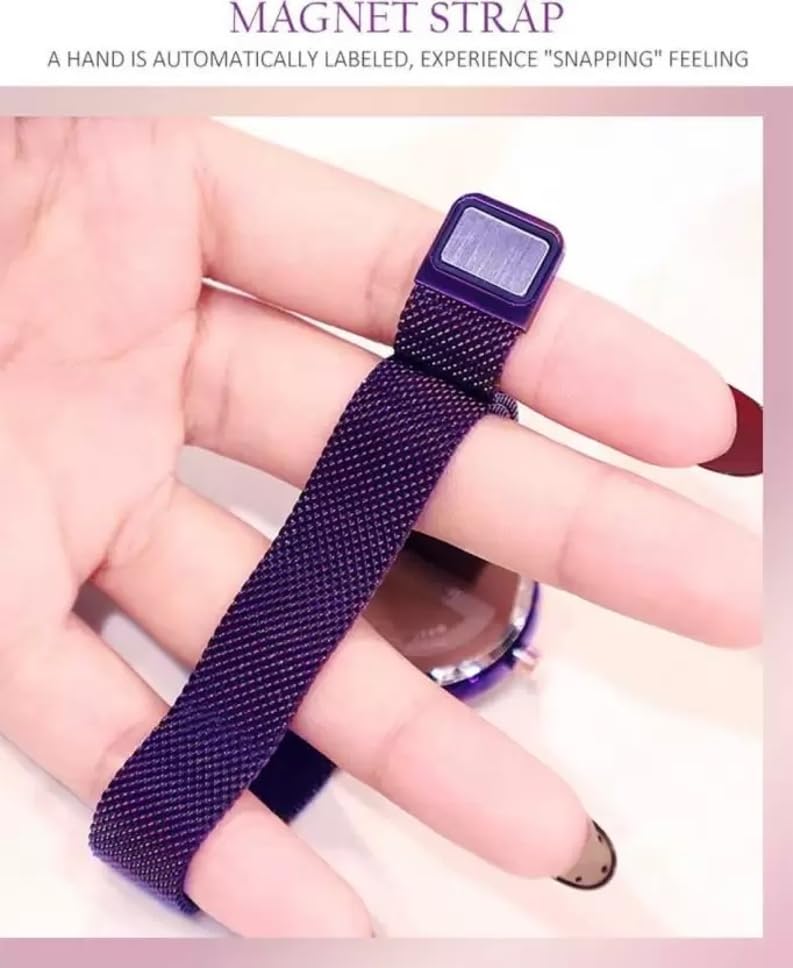 Elegant Floral Magnetic Watch Set for Women - Stylish Casual Analog Wristwatch with Adjustable Band - Perfect for Everyday Wear, Office, and Special Occasions