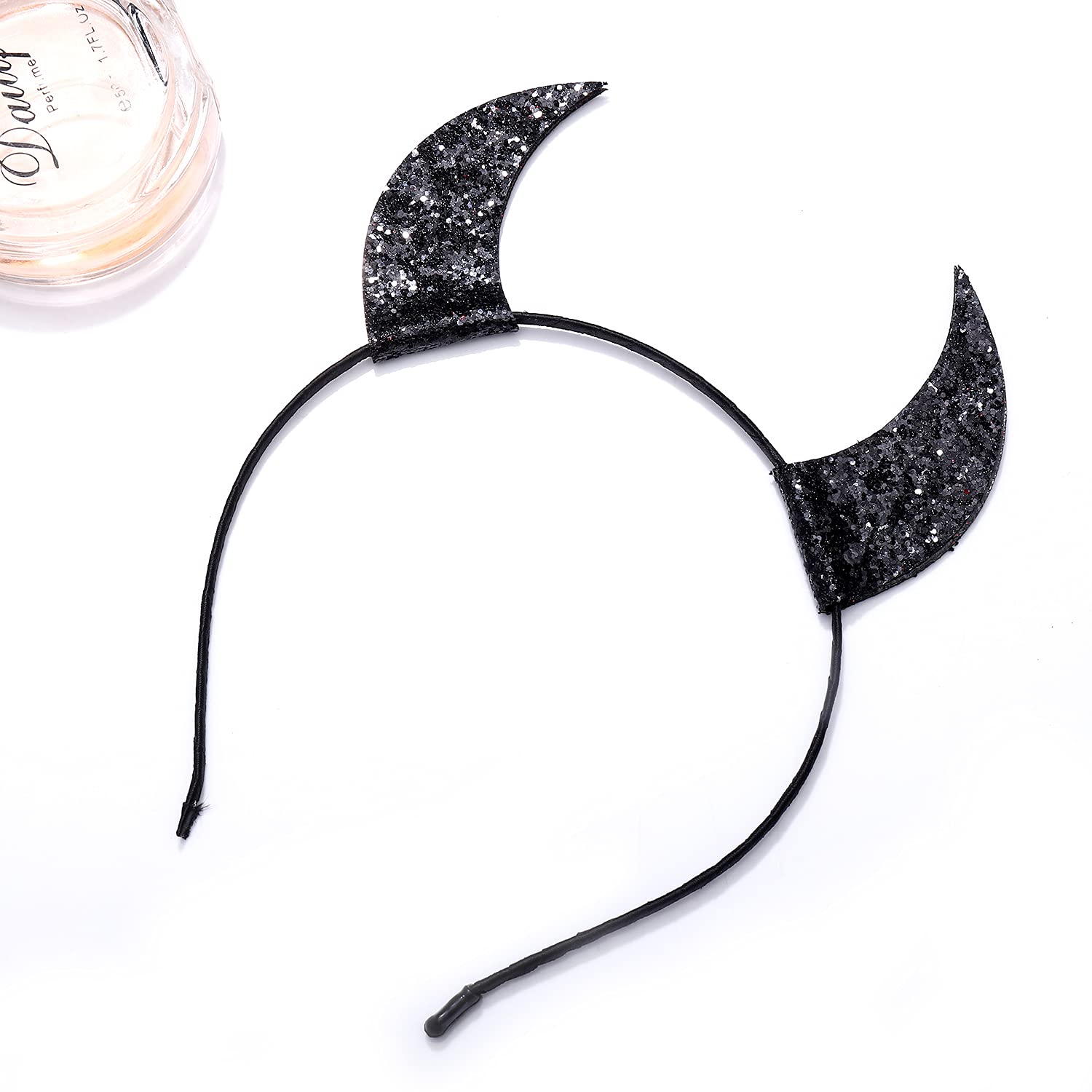 Sparkling Rhinestone Devil Horns & Crystal Cat Ears Headband - Elegant Halloween Hair Accessories for Women & Girls | Perfect for Costume Parties, Cosplay & Festive Celebrations
