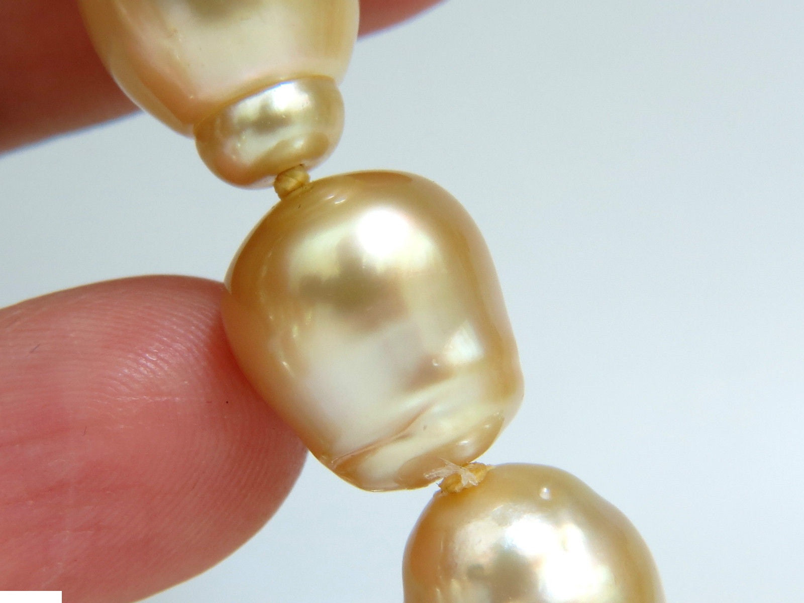 18KT Gold 14.5mm Natural South Sea Yellow Pearl Necklace with 2.00CT Diamond Clasp - Elegant Jewelry for Weddings, Parties & Special Occasions
