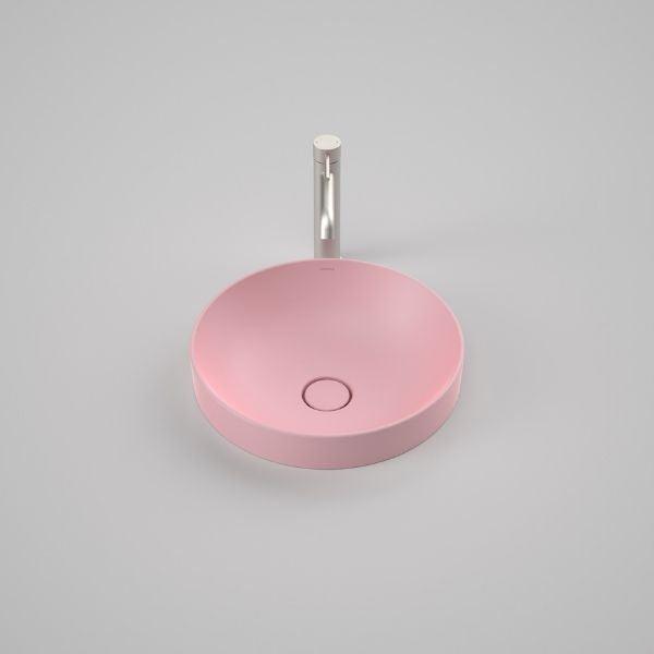 Caroma Liano II 400mm Round Inset Bathroom Sink - Matte Pink Finish for Modern Vanities & Powder Rooms