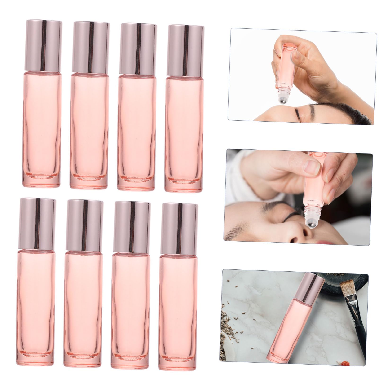 60pcs 10ml Essential Oil Bottles - Glass Roller Bottles with Waterproof Lids for Aromatherapy, DIY Skincare & Travel | MAGICLULU Cosmetic Containers & Diffuser Bottles