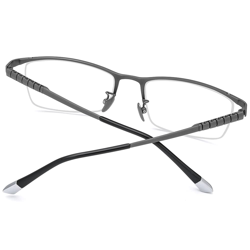 Premium Titanium Eyeglass Frames for Men - Lightweight Square Optical Glasses F85641 | Durable & Stylish for Work, Reading & Everyday Use