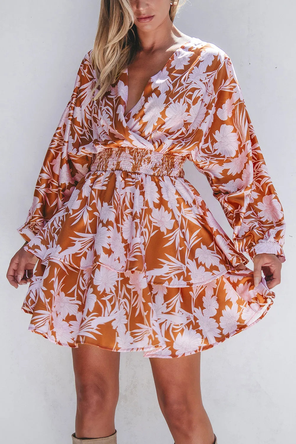 Stylish Long Sleeve Mini Resort Dress for Women - Summer Beach Vacation, Pool Party & Tropical Getaway Outfit