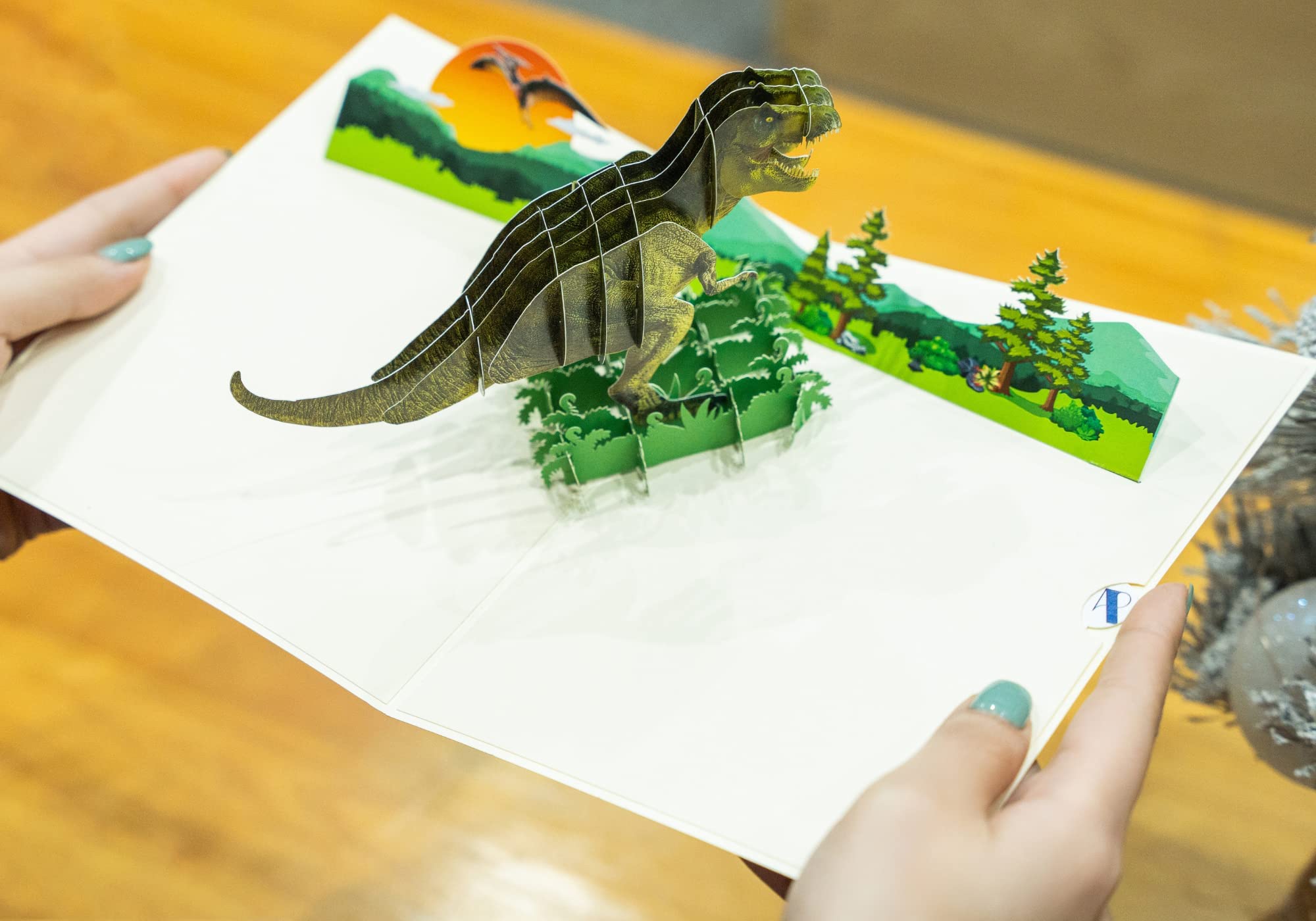 Dinosaur Pop Up Greeting Card Set - Blank, Birthday, Thank You Cards for Kids, Grandson & Preschool Occasions | Jungle Theme 3D Cards for Parties, Gifts & Special Events