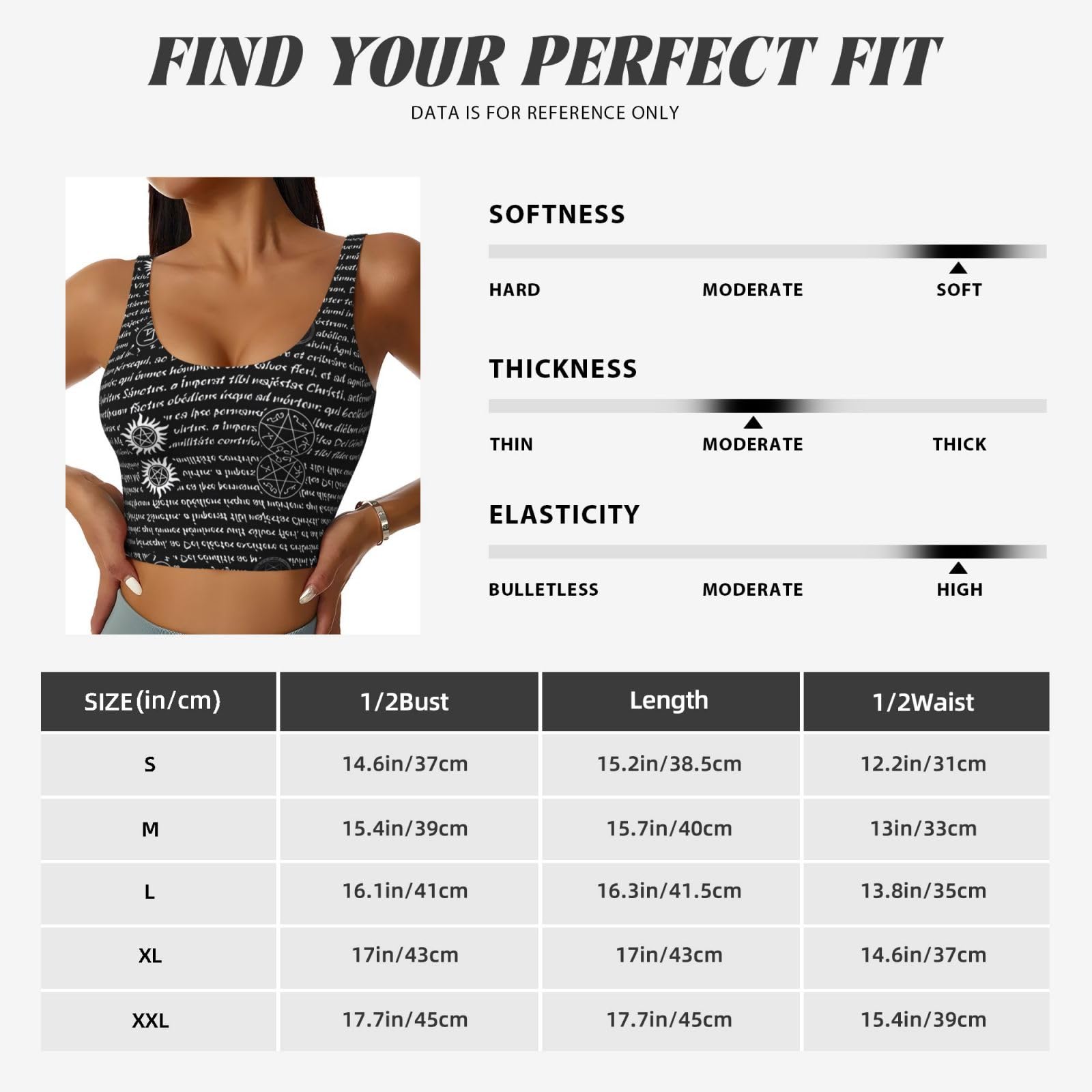 Women's Breathable Sports Bra - High Support Elastic Yoga Tank Top with Inspirational Prints - Perfect for Gym, Running & Workouts