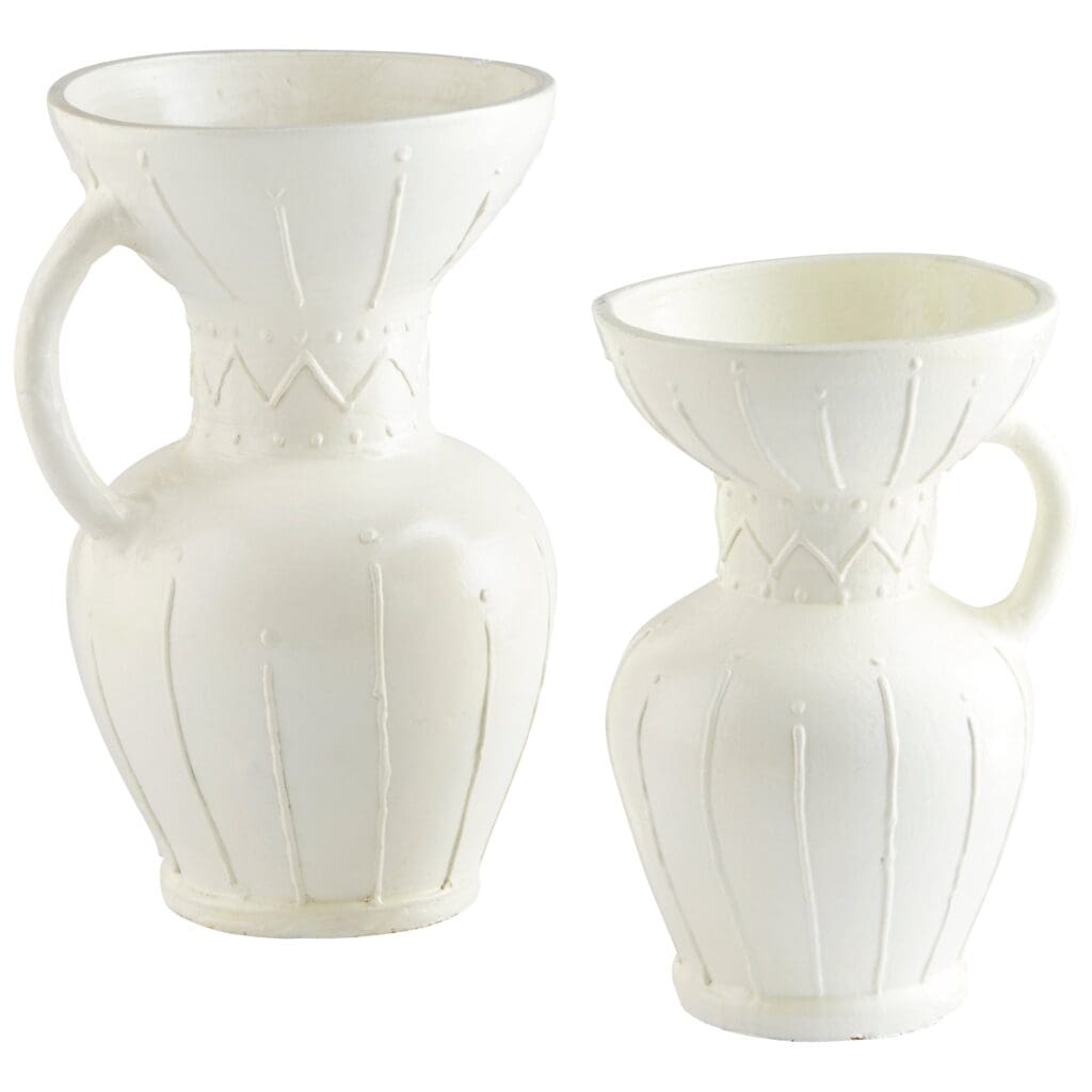 Cyan Design 10673 Ravine Vase - White Medium Ceramic Vase for Home Decor, Wedding Centerpiece & Floral Arrangements