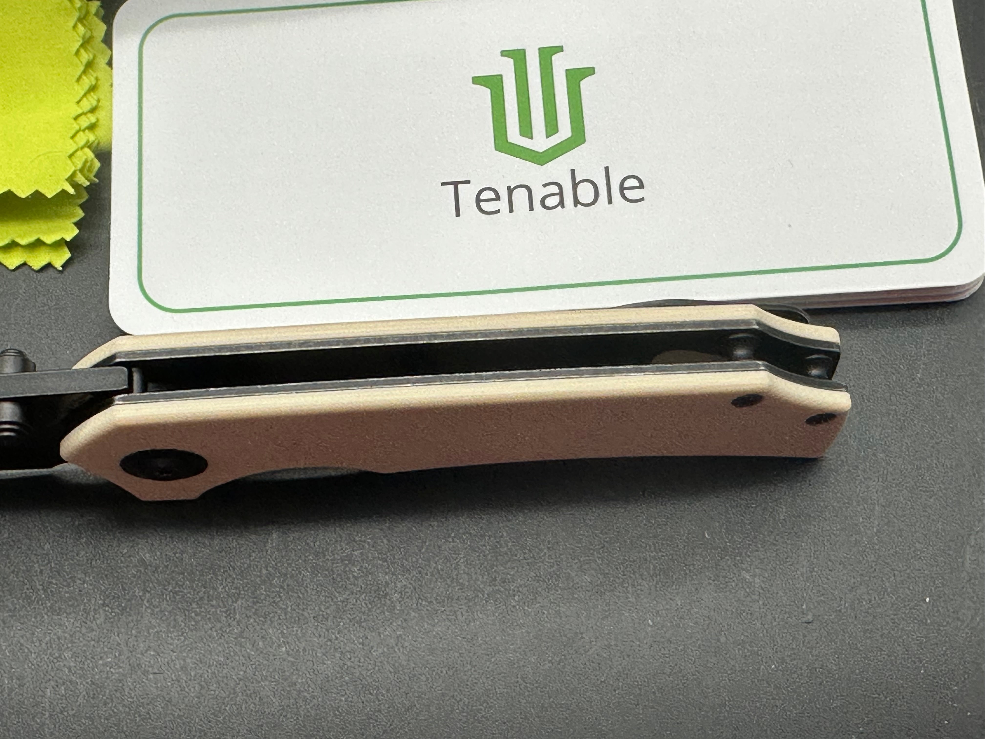 Premium Tenable Fermi Folding Pocket Knife - Ivory White G10 Handle - EDC, Camping, Hiking & Outdoor Survival Tool