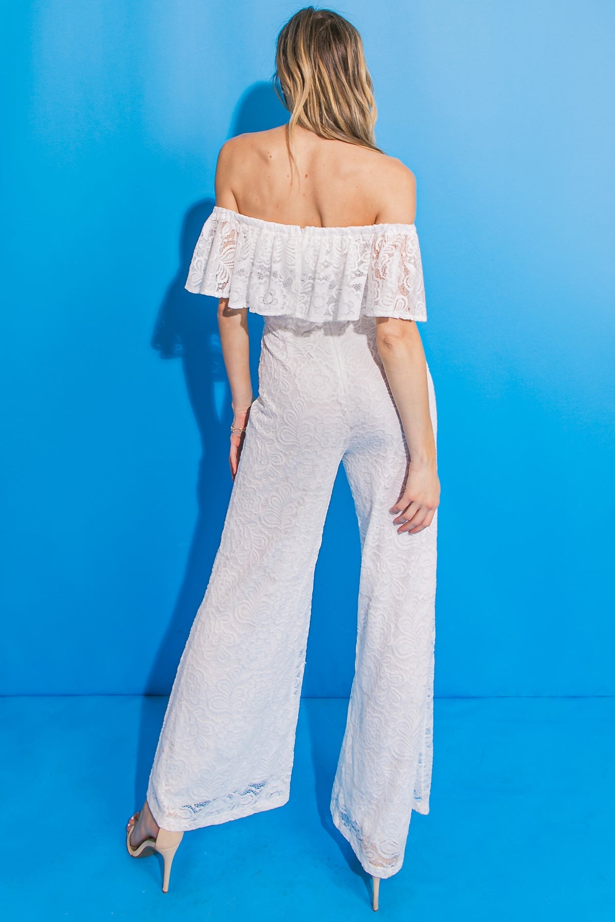 Fate Intervenes White Lace Jumpsuit - Elegant Women's Romper for Weddings & Date Nights
