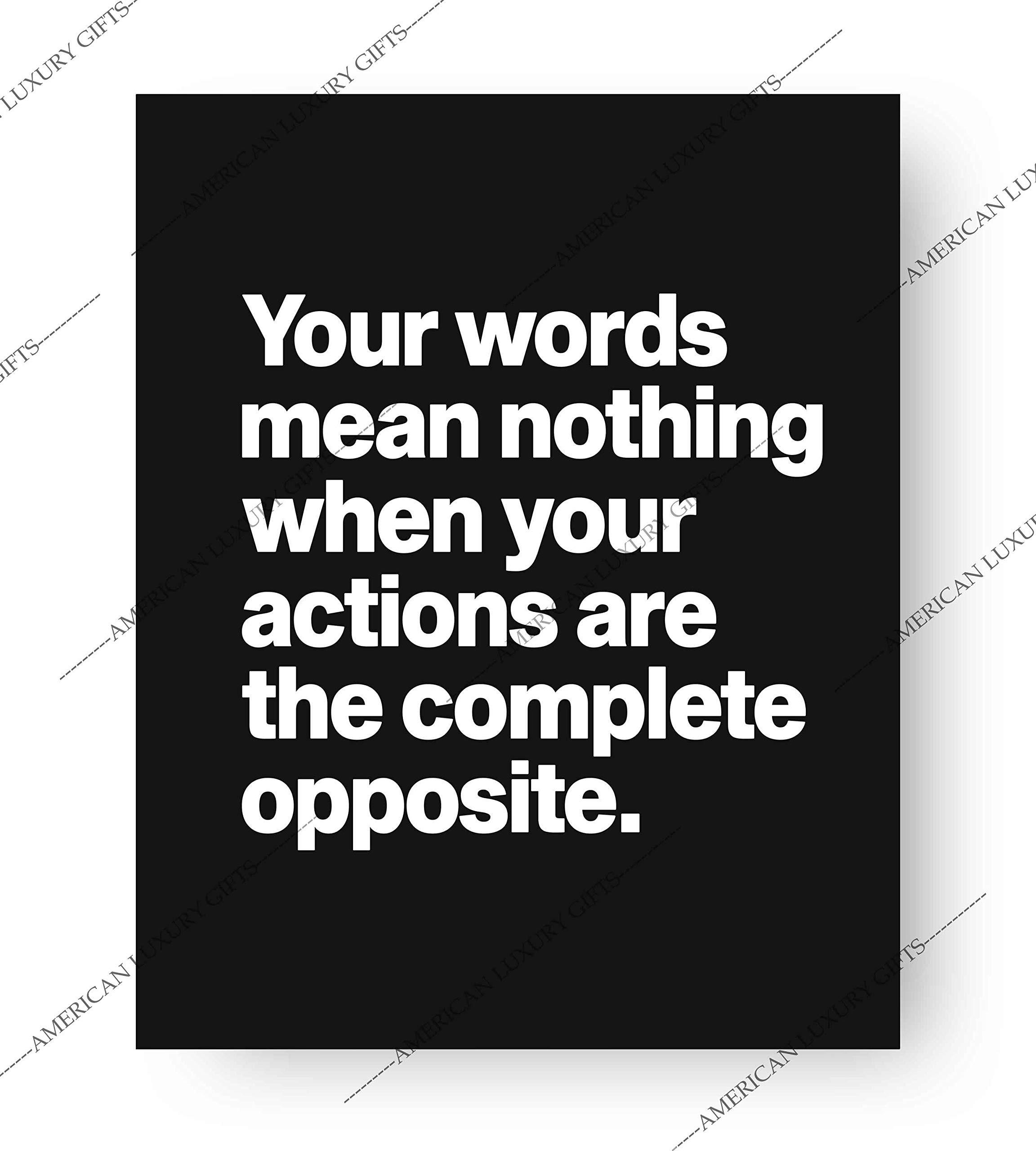 Inspirational Life Quotes Wall Art Print - Motivational Wall Decor for Home, Office & Dorm - Unframed 8x10