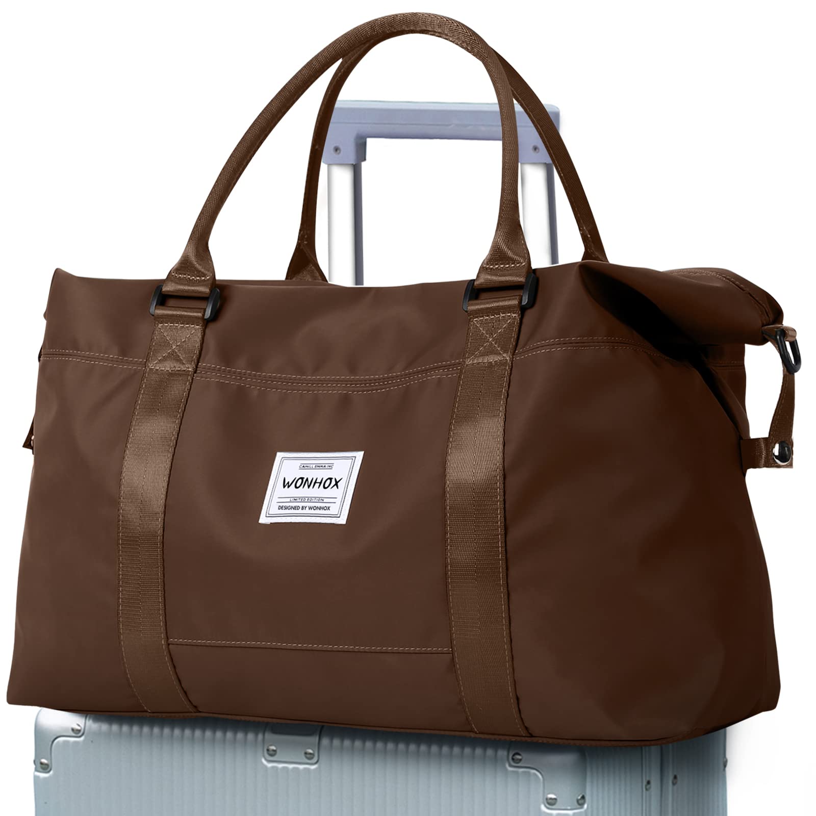 Stylish Weekender Bags for Women - Carry On Luggage with Trolley Sleeve, Overnight Gym Tote & Travel Bag - Perfect for Weekend Getaways, Gym Sessions & Airplane Travel